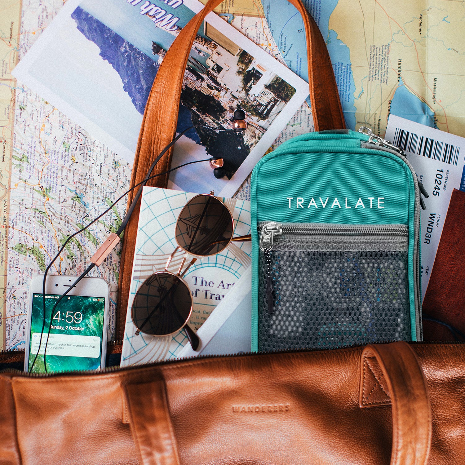 Multi-Pocket Travel Toiletry Bag | Green