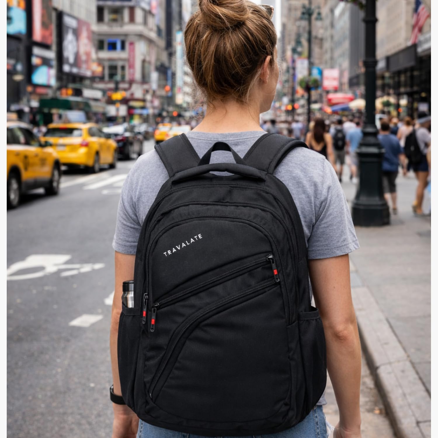 Laptop Backpack with Rain Cover | Black