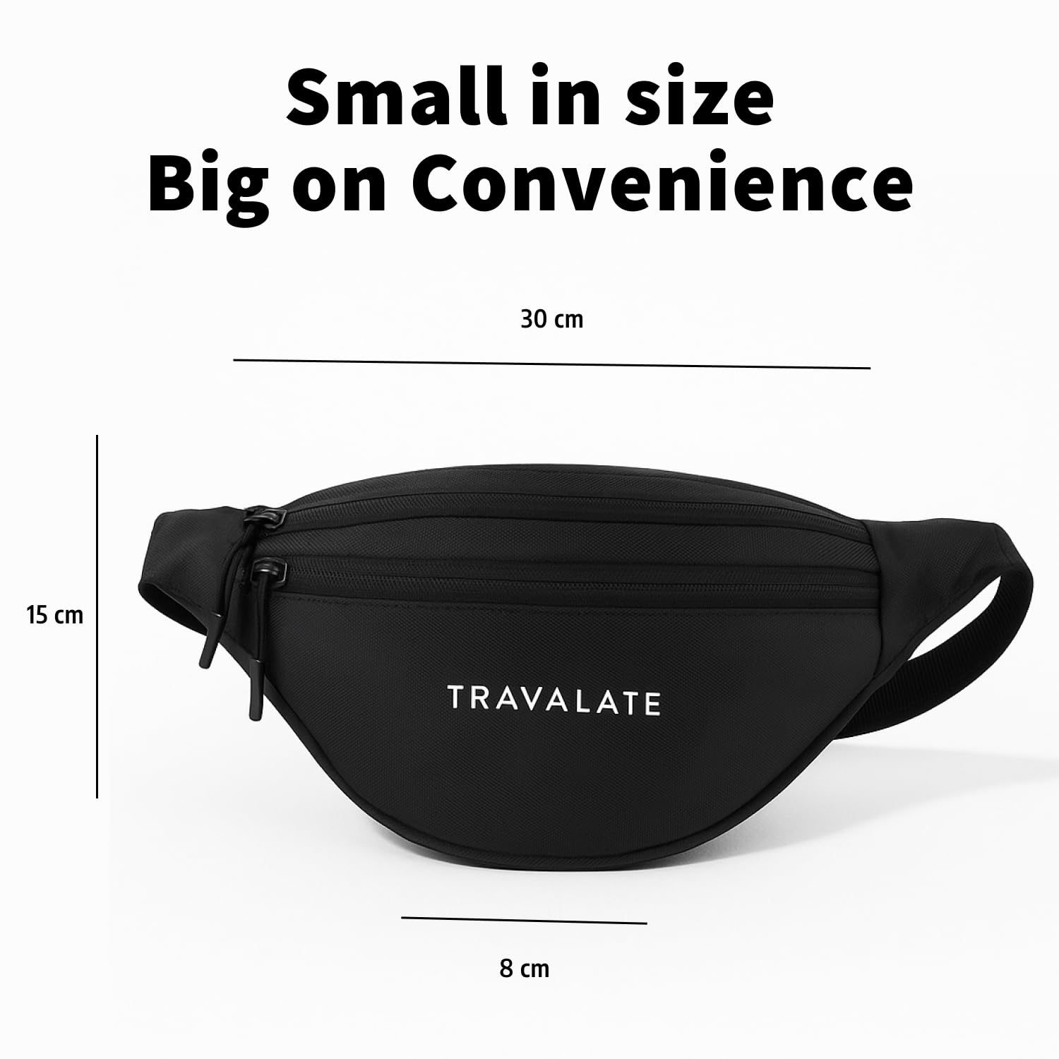 Sporty Waist Bag | Black