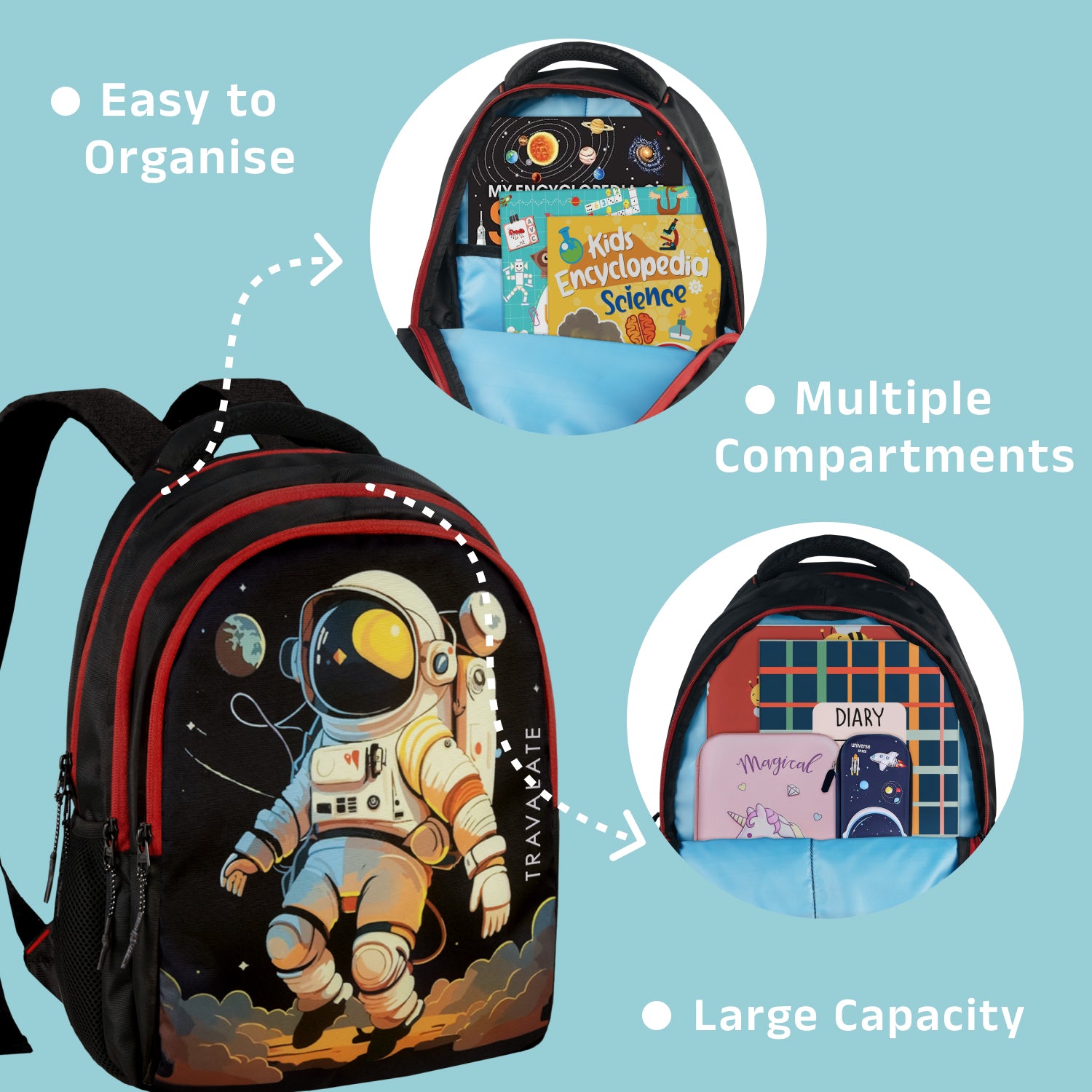 Astronaut ArtPlay Backpack | Black