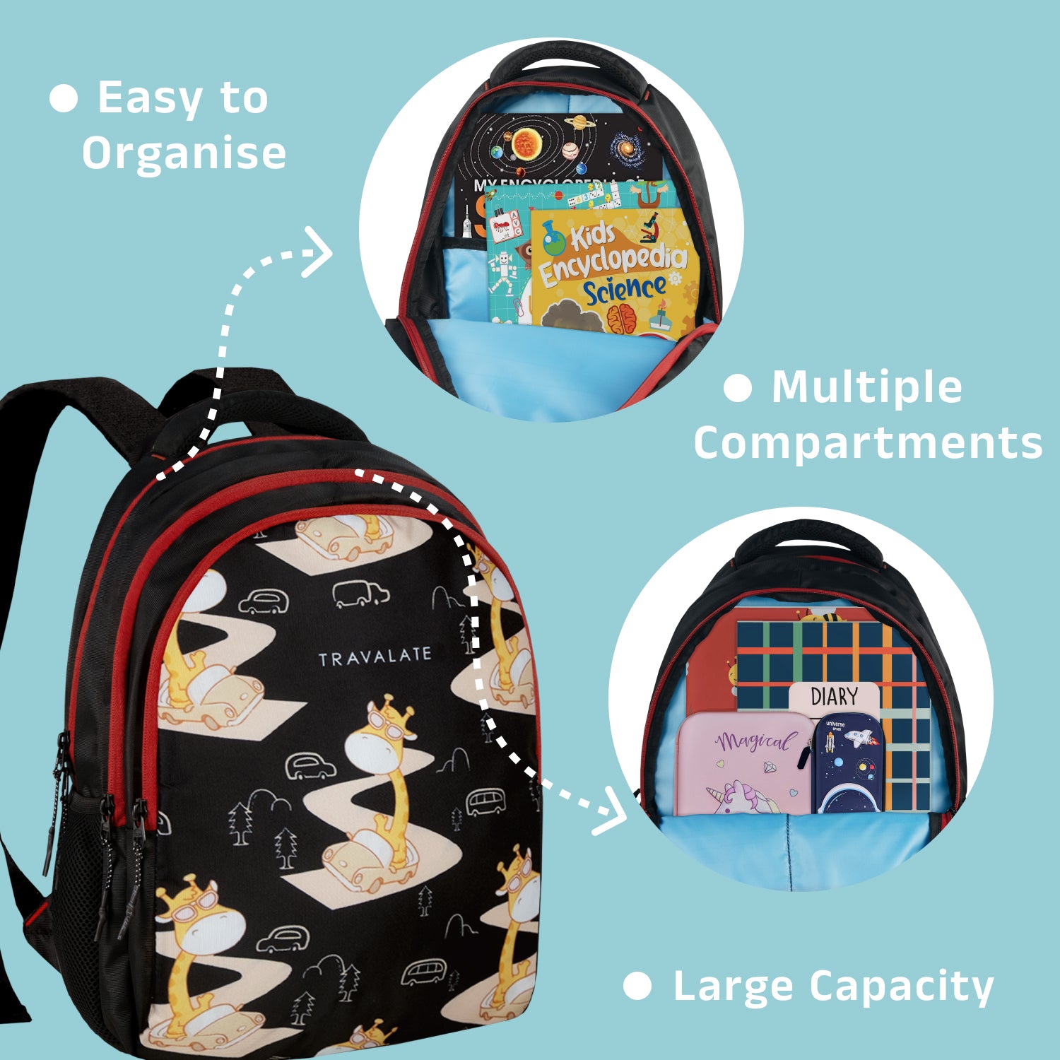 Giraffe ArtPlay Backpack | Black
