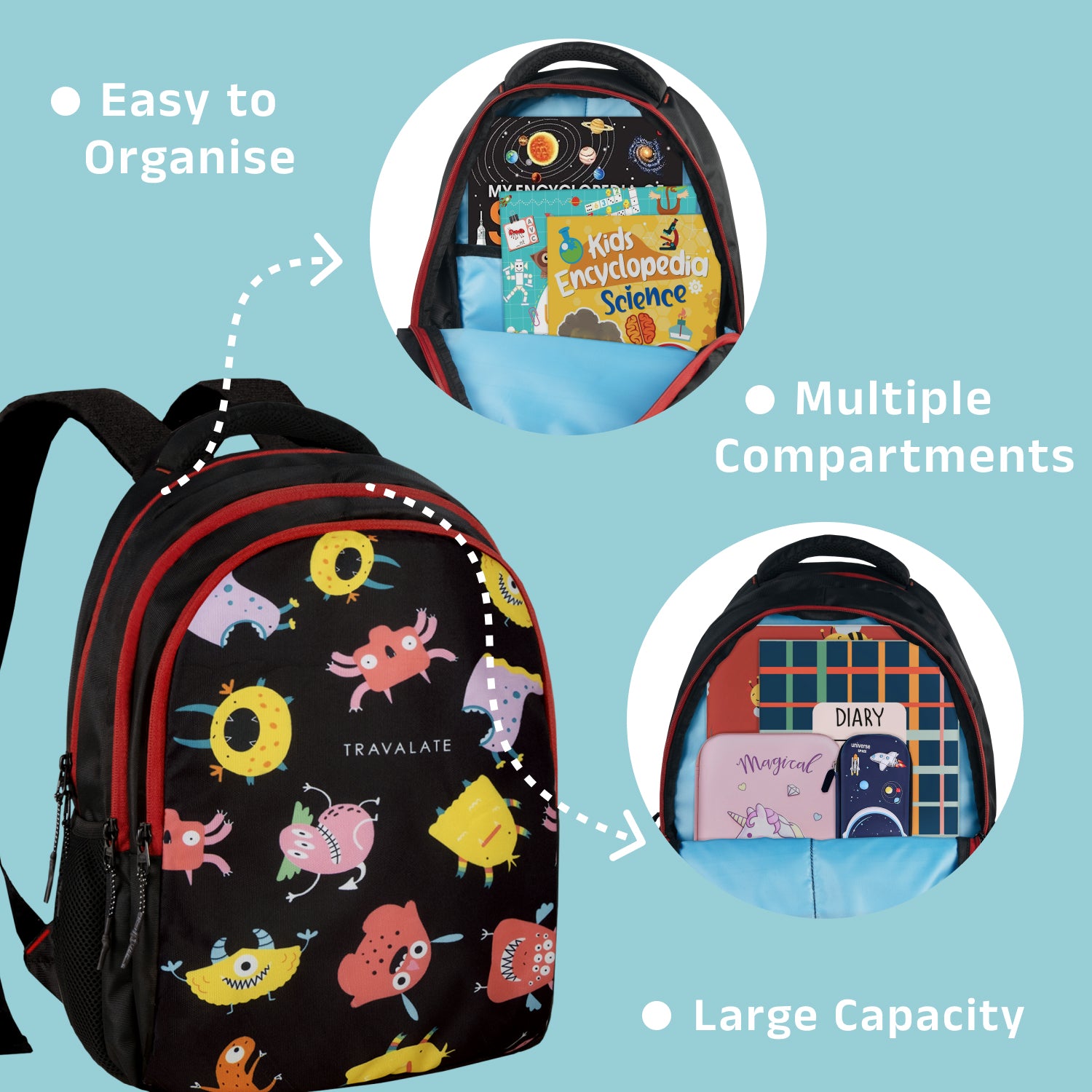 Monsters ArtPlay Backpack | Black
