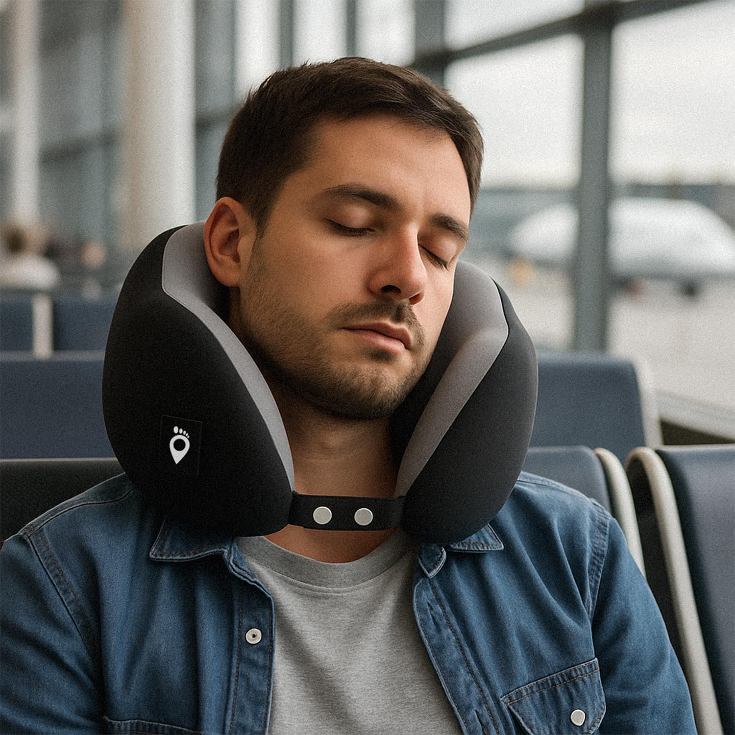 Square Neck Pillow and Eye Mask Combo