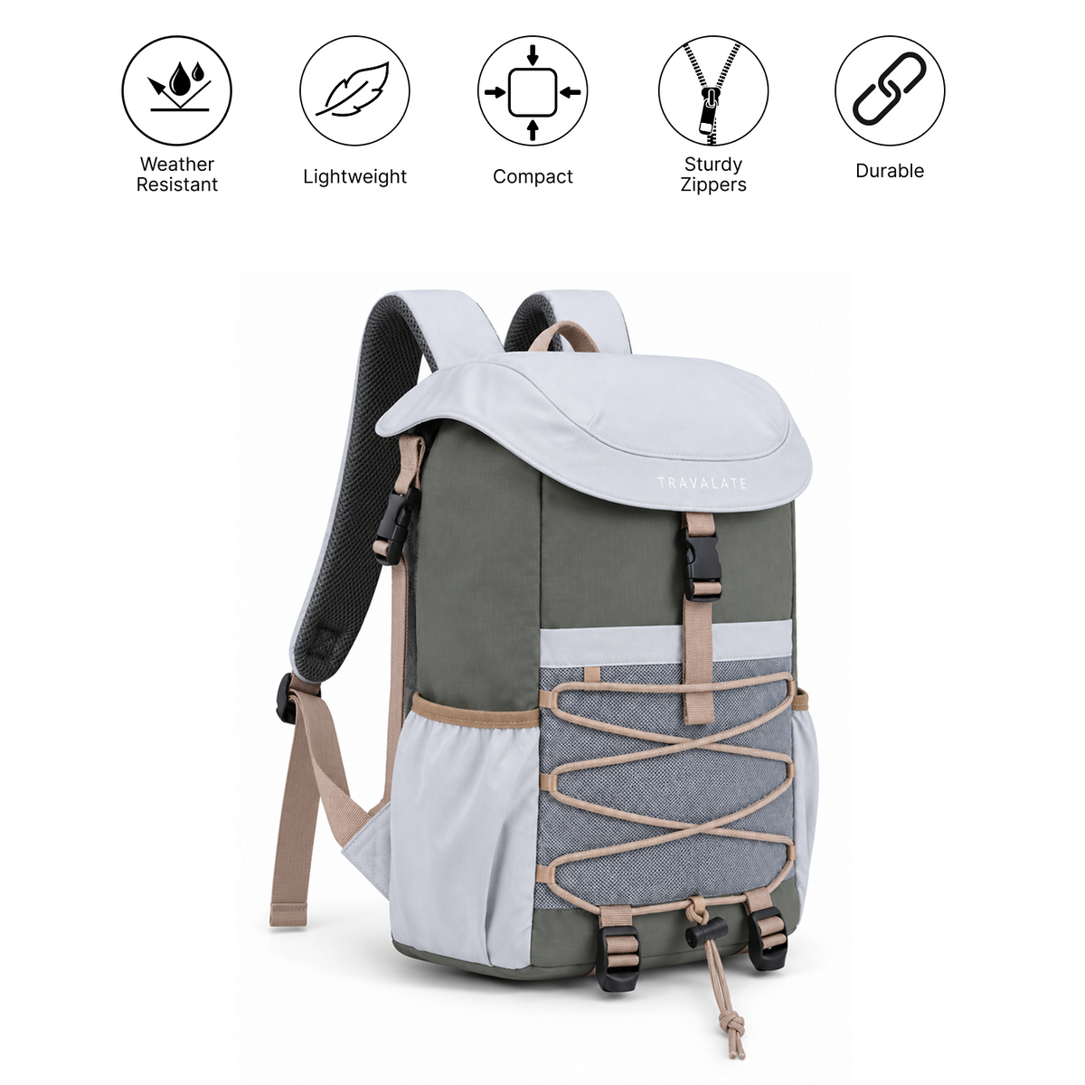 TRAVALATE Flux Z Backpack - Olive