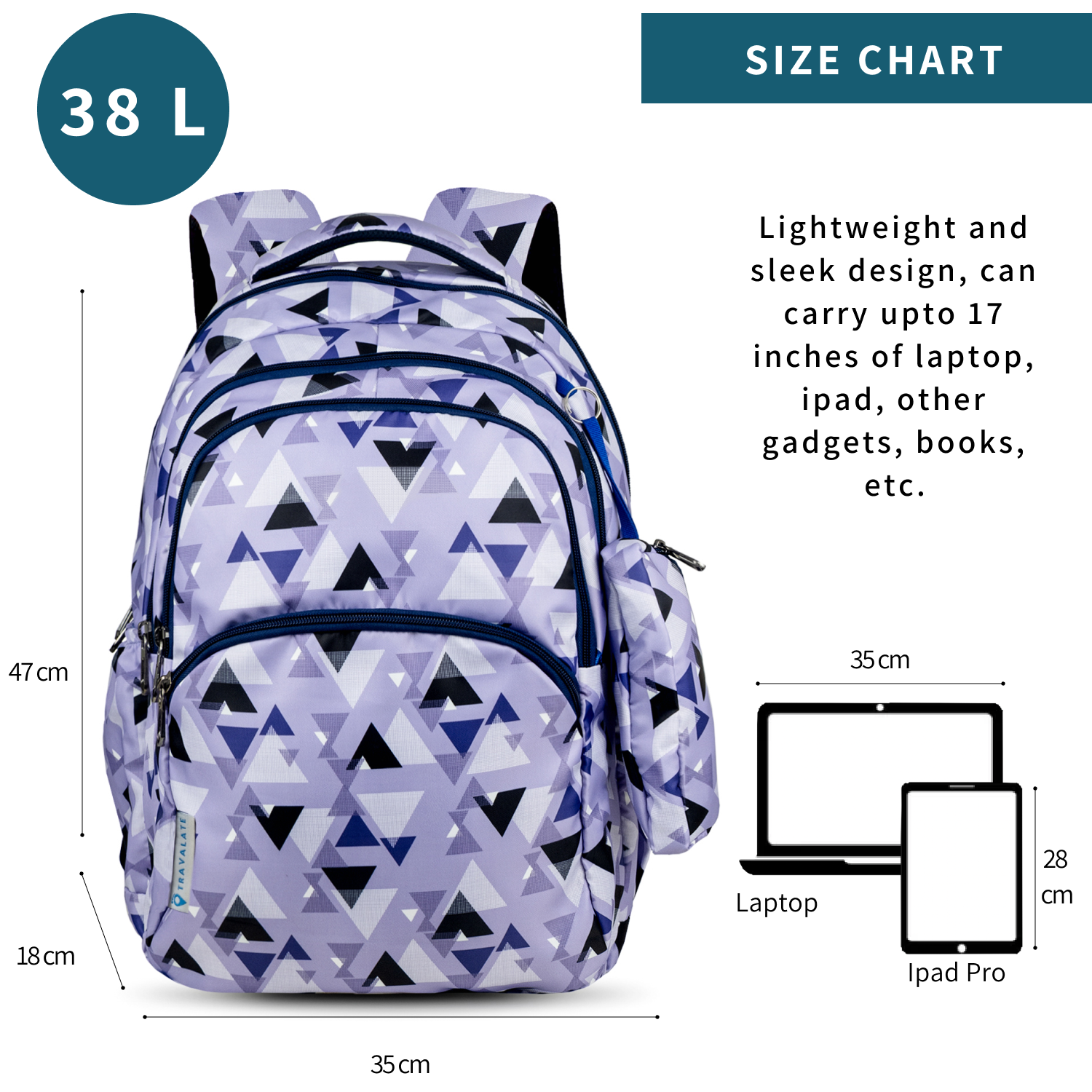 GeoPop School Backpack | Purple