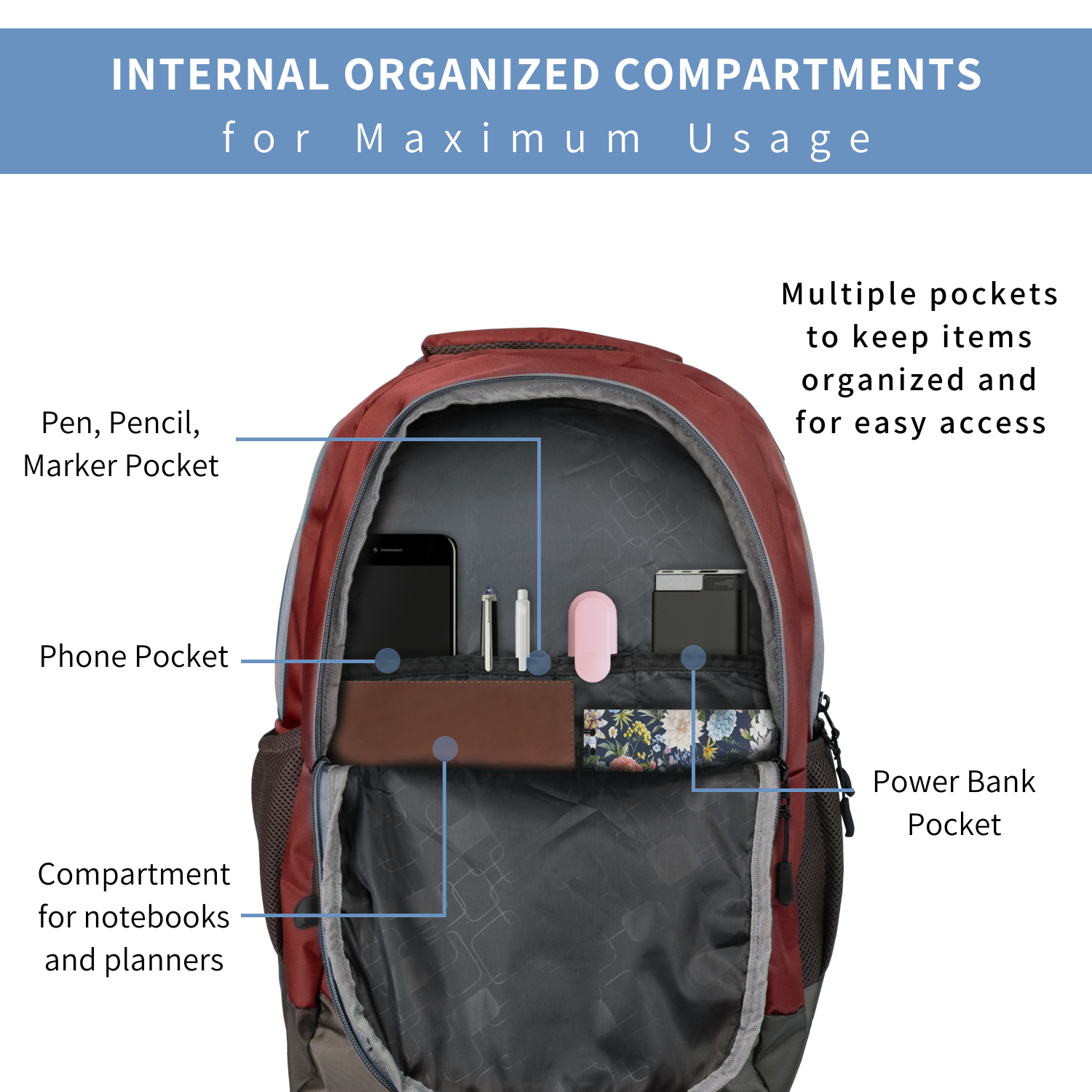 Laptop Backpack | Red