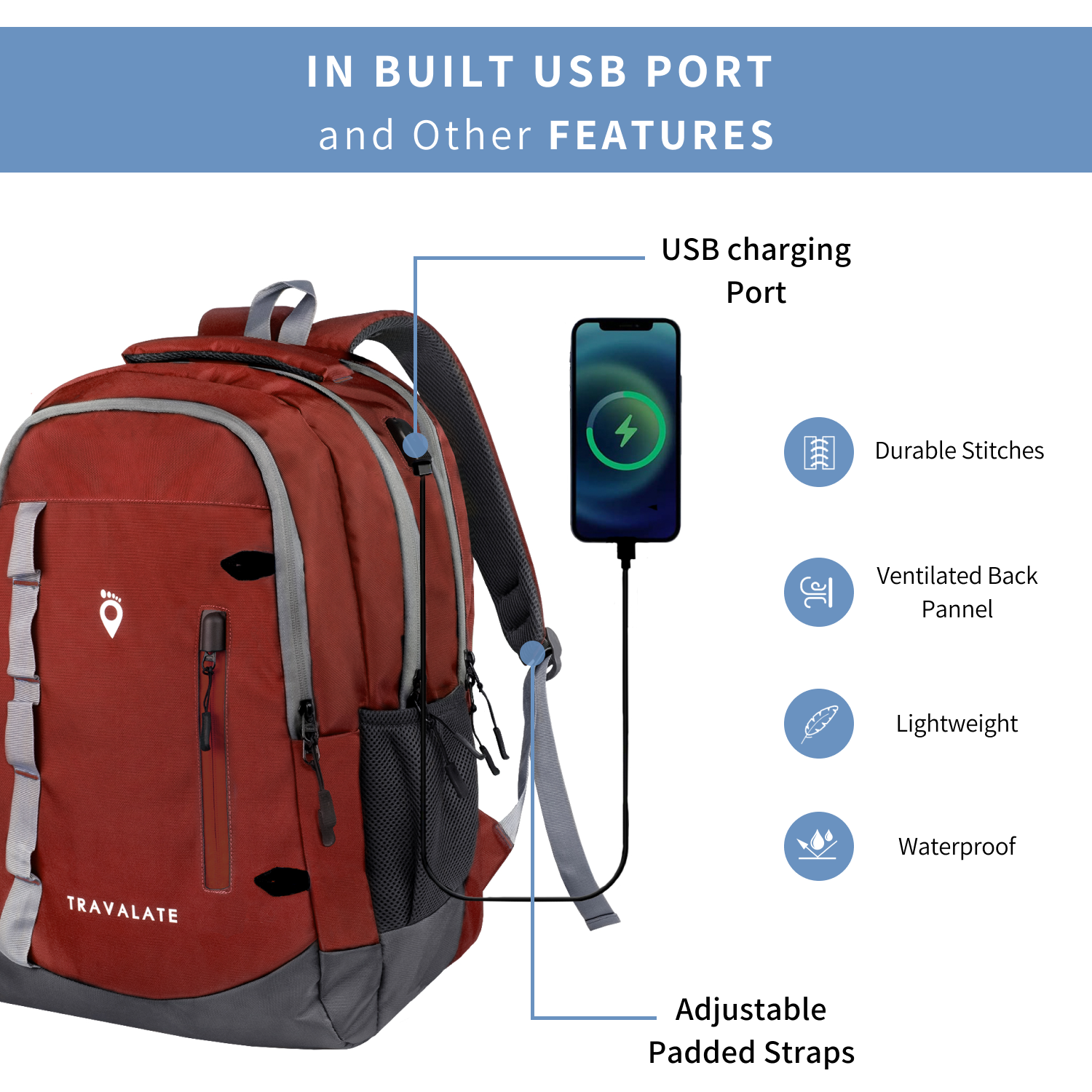Laptop Backpack | Red
