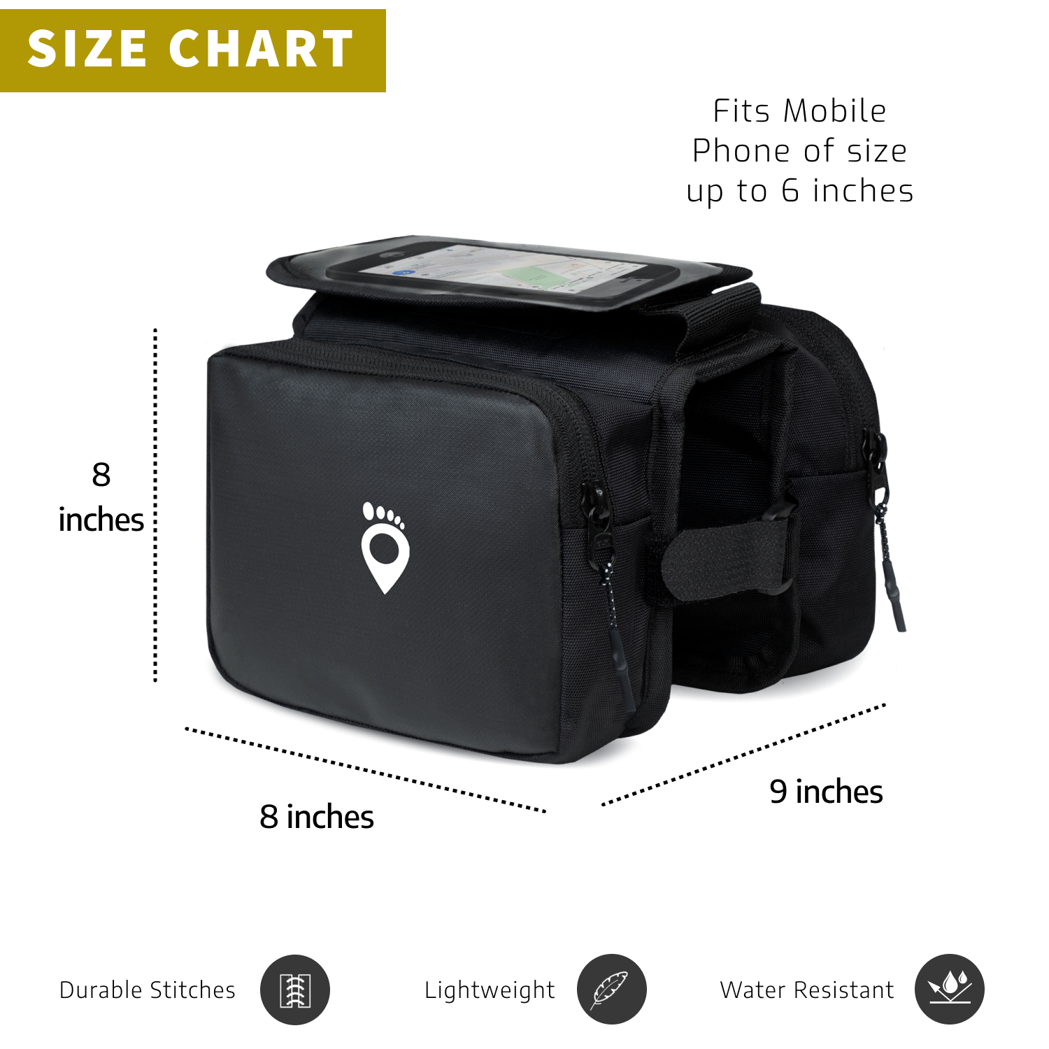 Double Sided Bicycle Frame Bag