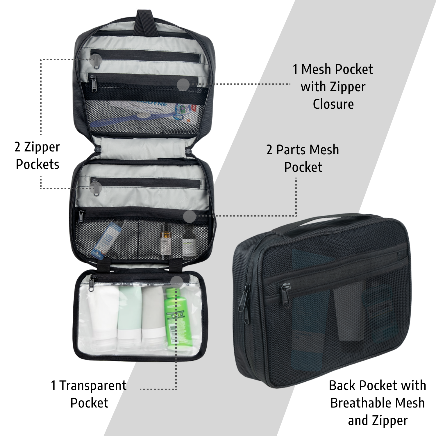 Travel Toiletry Kit | Black
