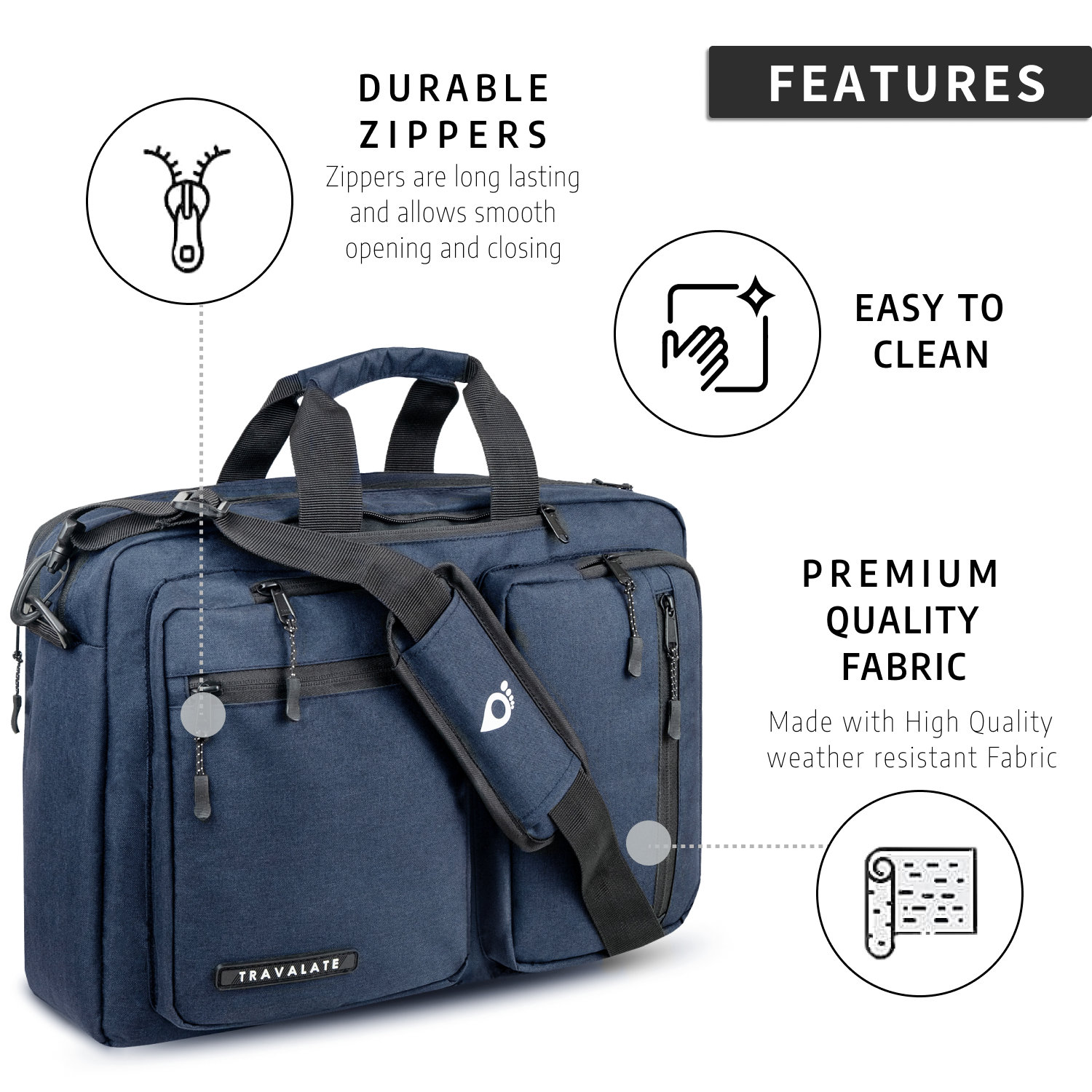 Messenger-Backpack | Blue