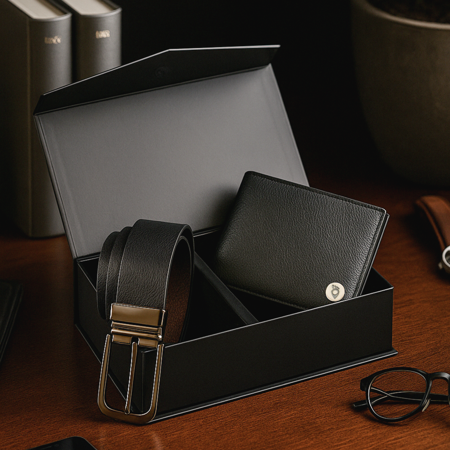 Leather Belt & Wallet Combo