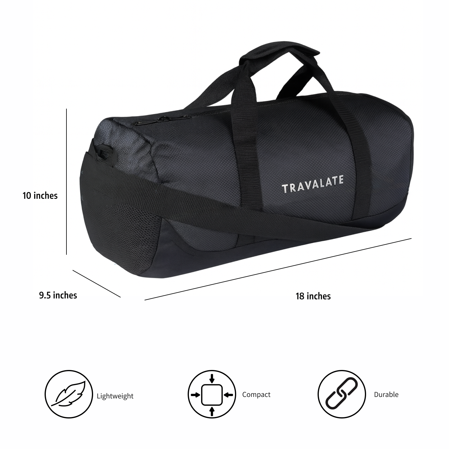 Gym Duffle Bag_30L | Black
