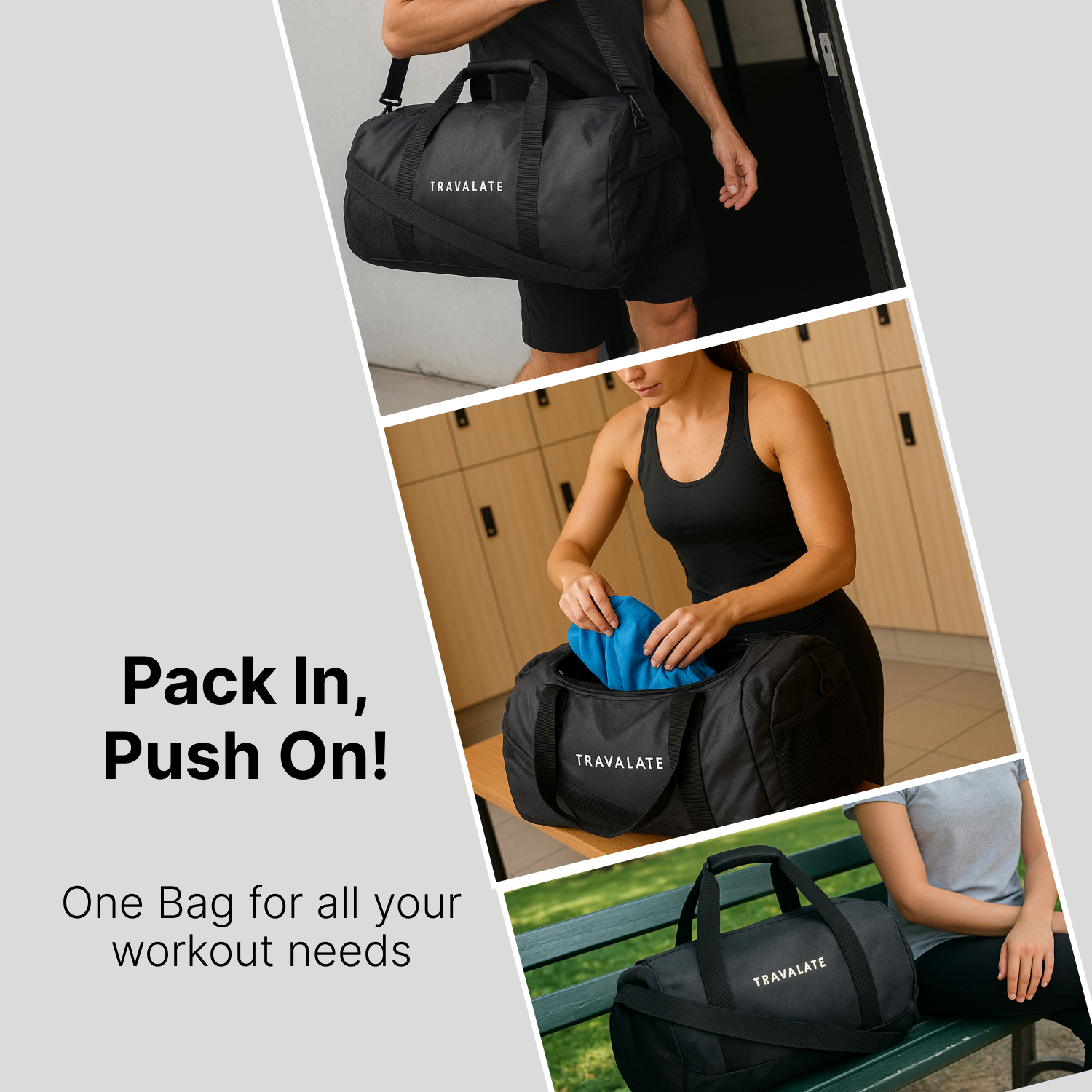 Gym Duffle Bag_30L | Black