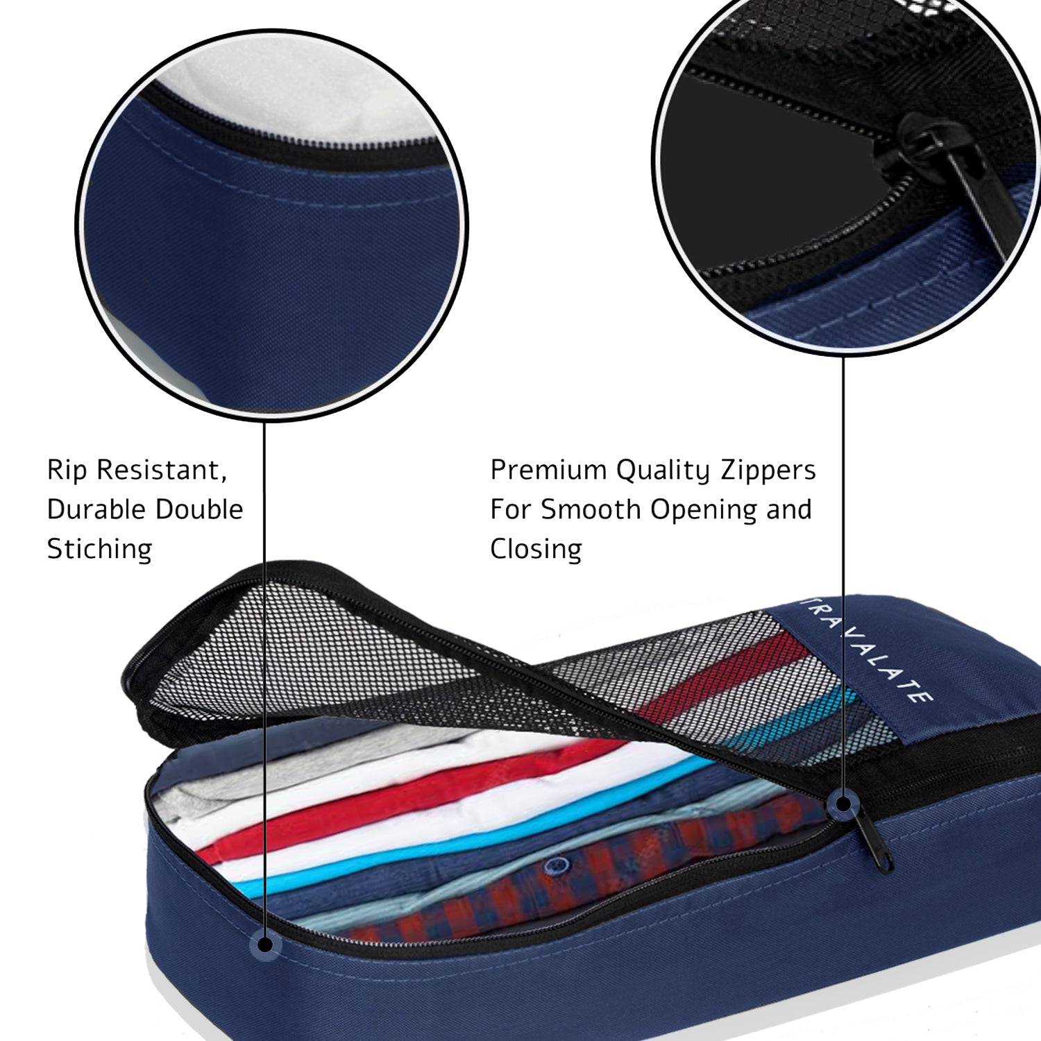 Packing Cubes | Set of 8 Navy Blue