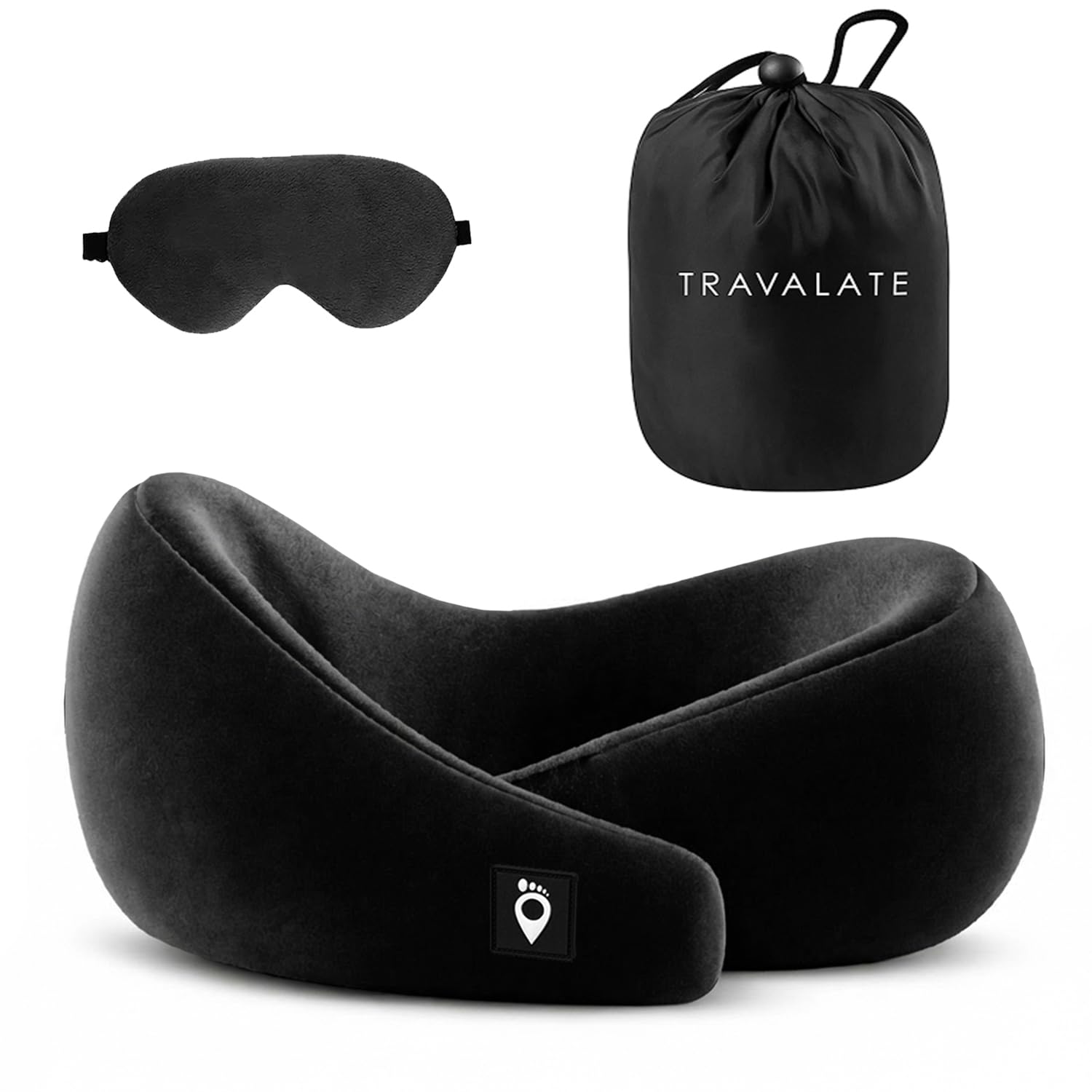 TRAVALATE Round Shape Neck Pillow and Eye Mask Combo