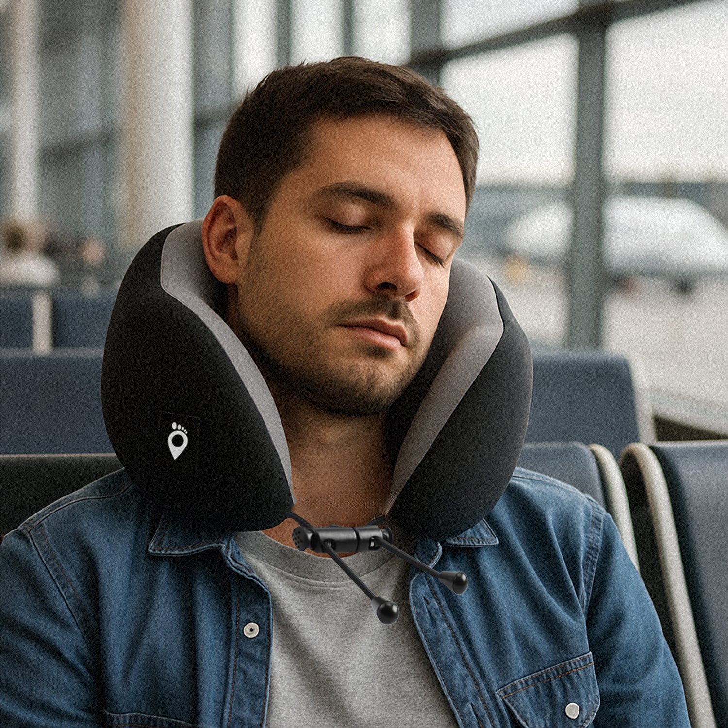 Square Neck Pillow and Eye Mask Set