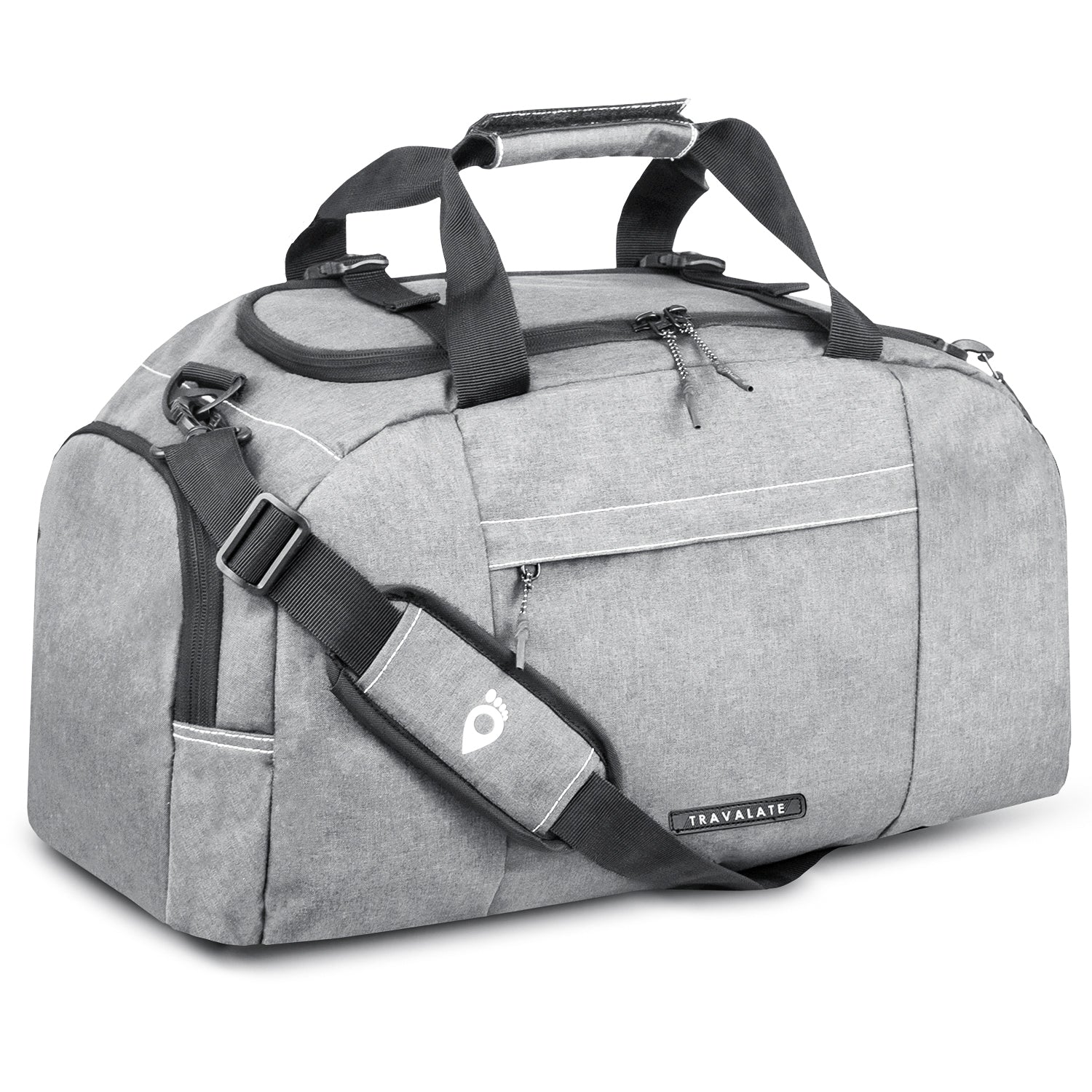 TRAVALATE 45L 3-Way Duffle Backpack Bag for Men - Grey