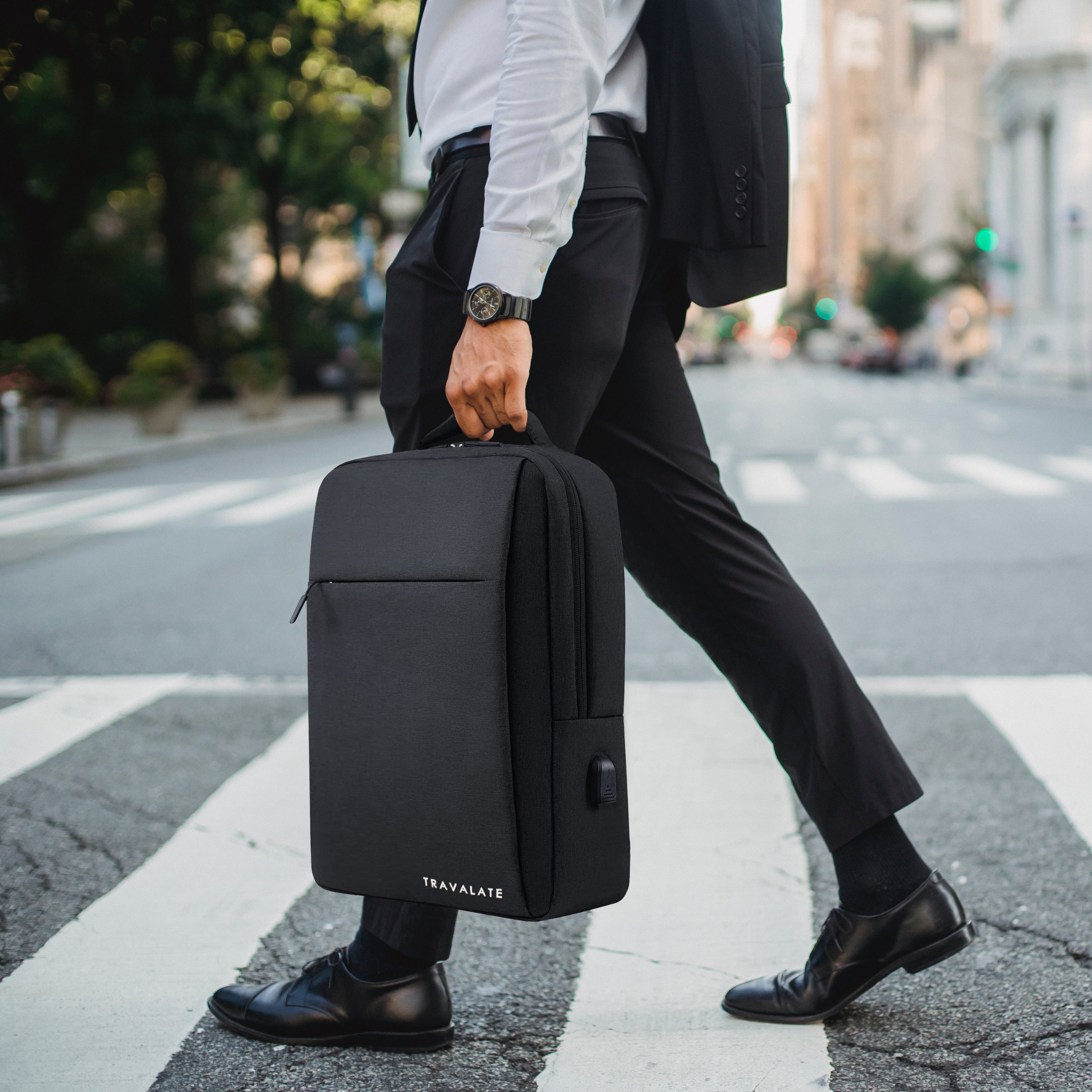 Laptop Backpack with Charging USB port | Black
