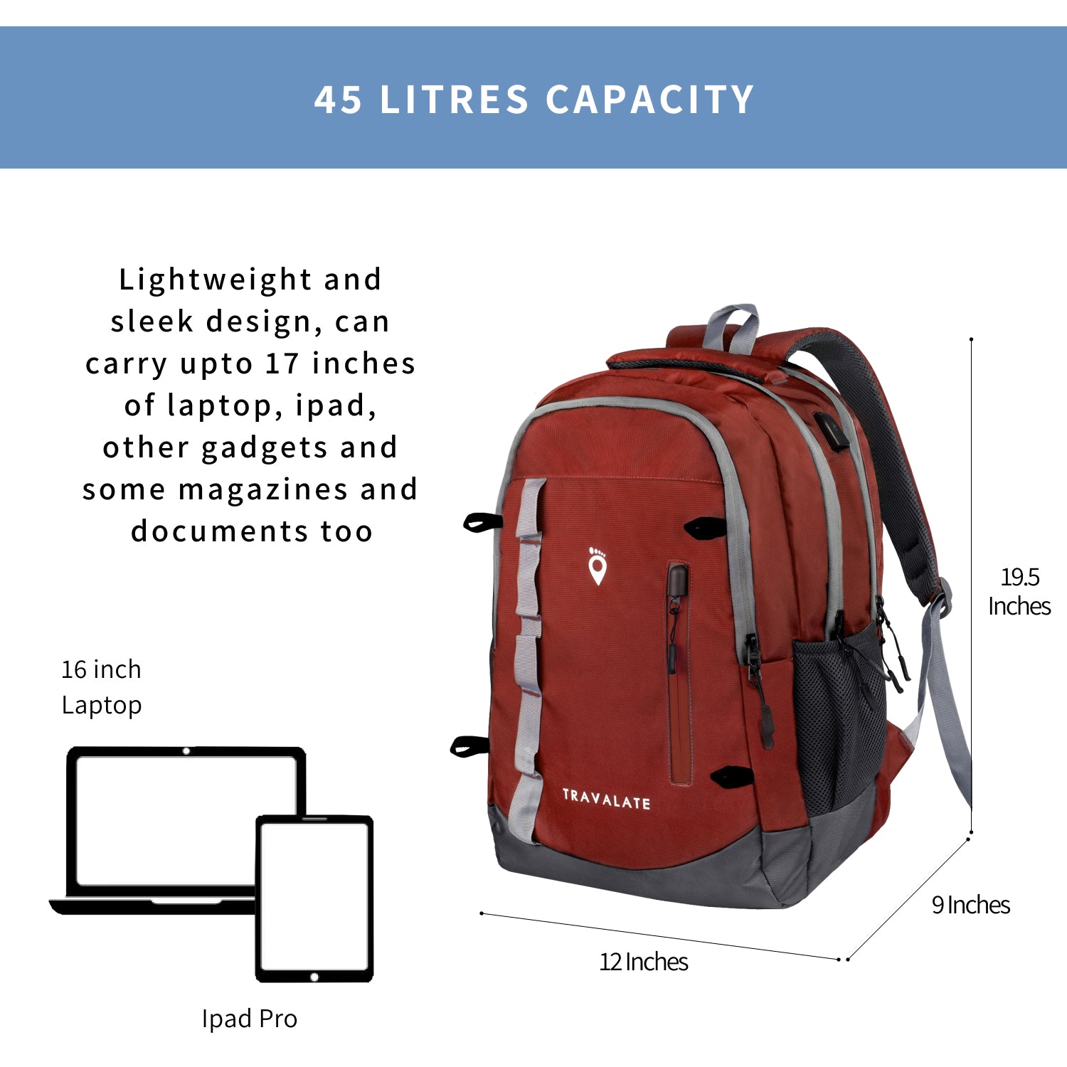 Laptop Backpack | Red