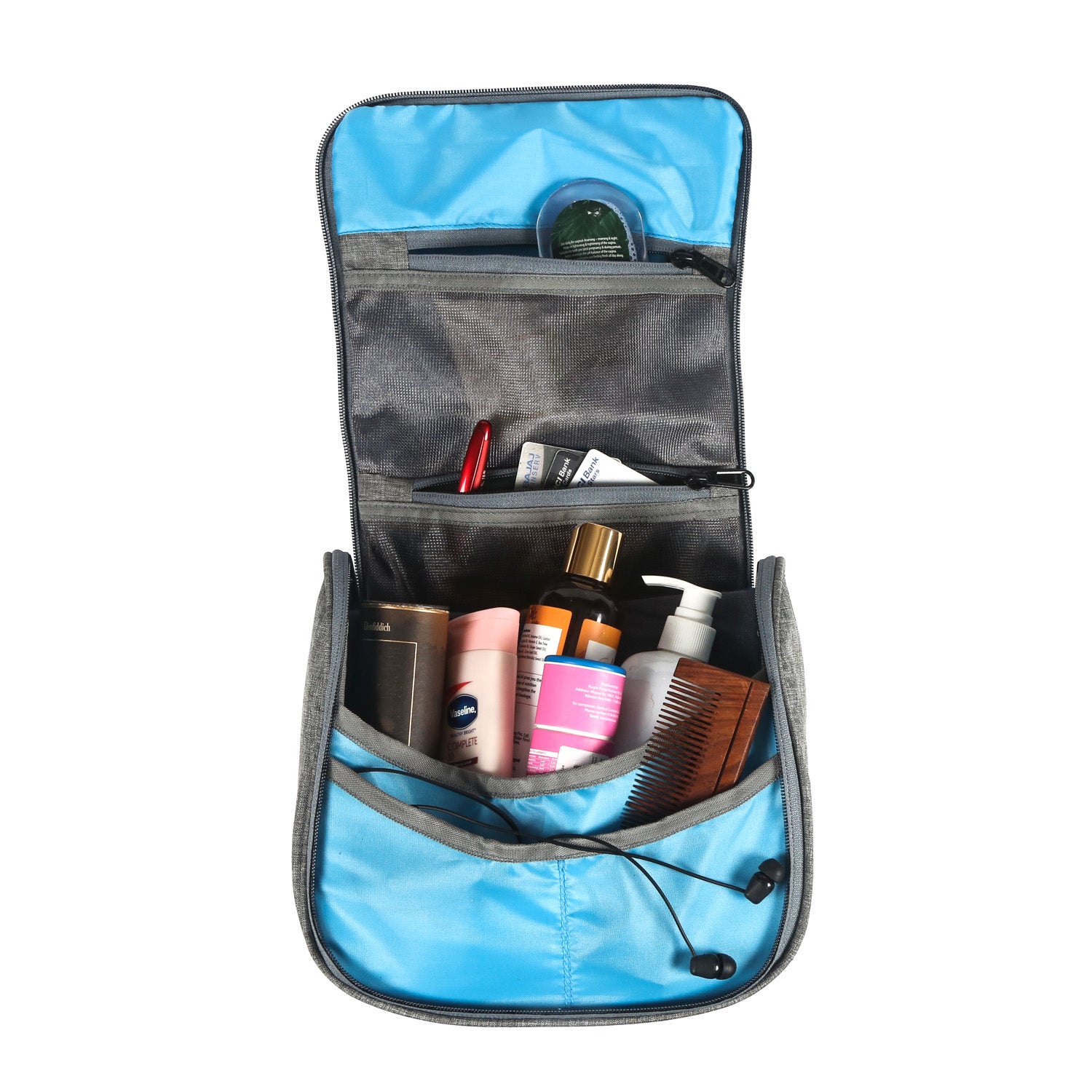 Trendy Multi Pocket Toiletry Bag | Light Grey