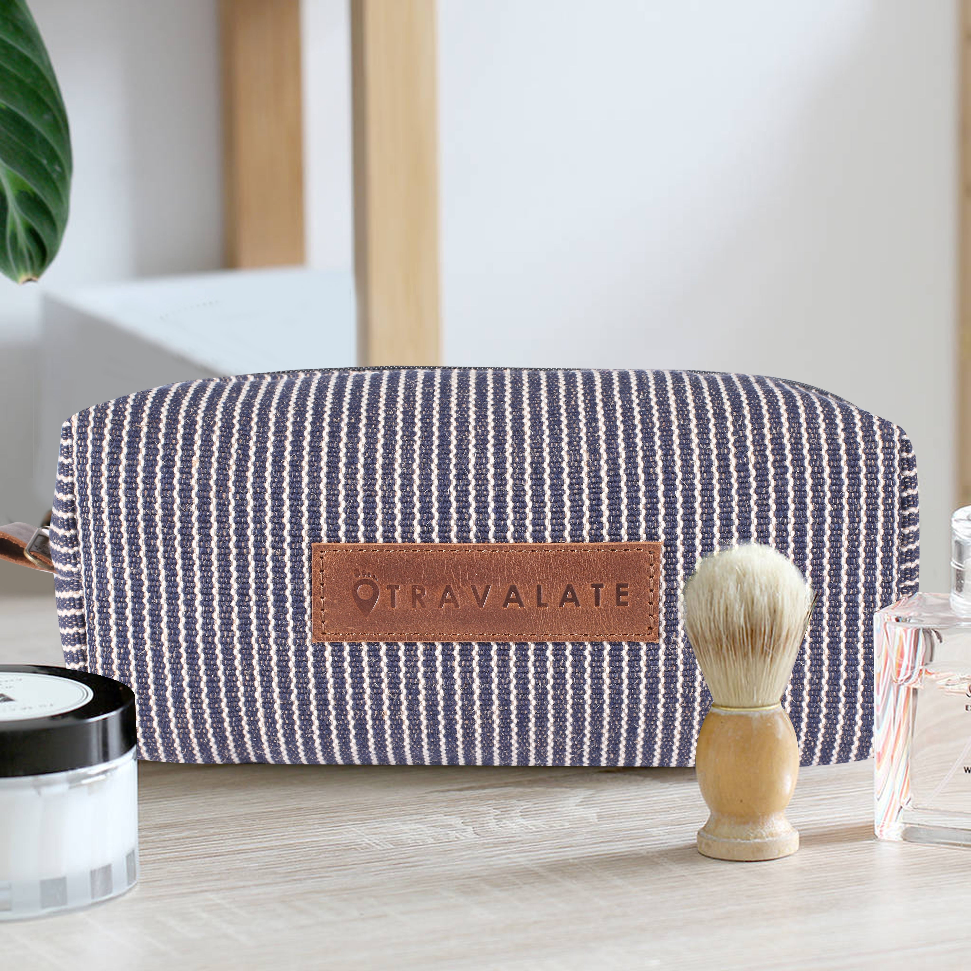 Handcrafted Travel Dopp Kit | Navy Blue