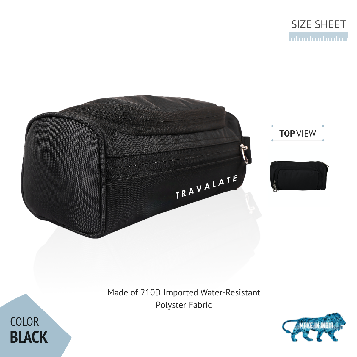 Multi-Equipped Toiletry Bag | Black