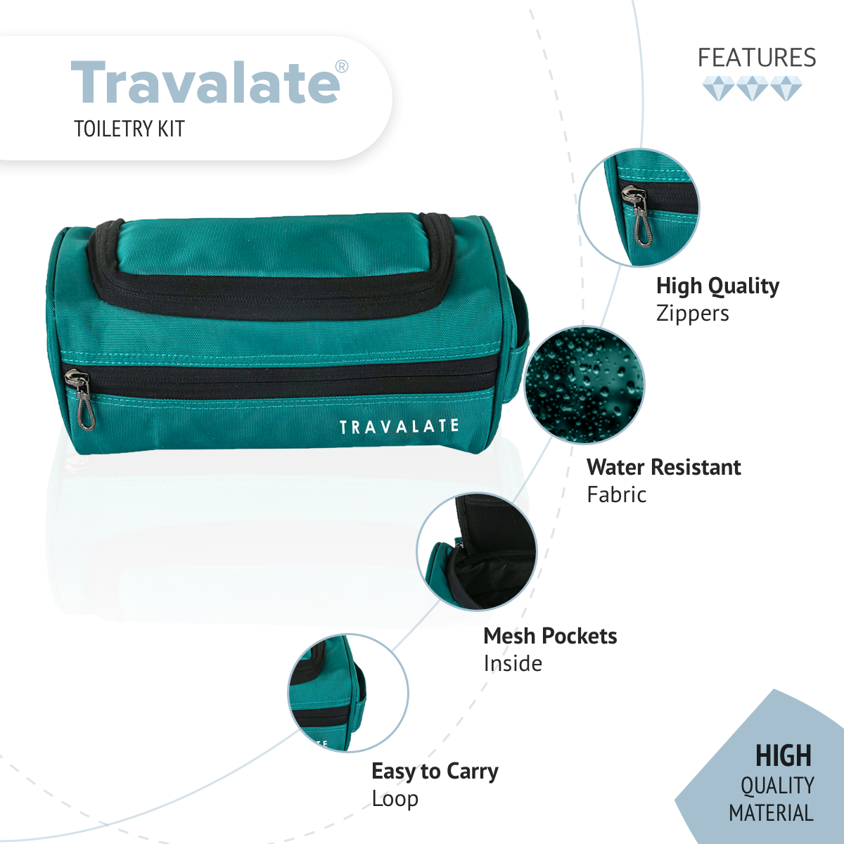 Multi-Equipped Toiletry Bag | Rama Green