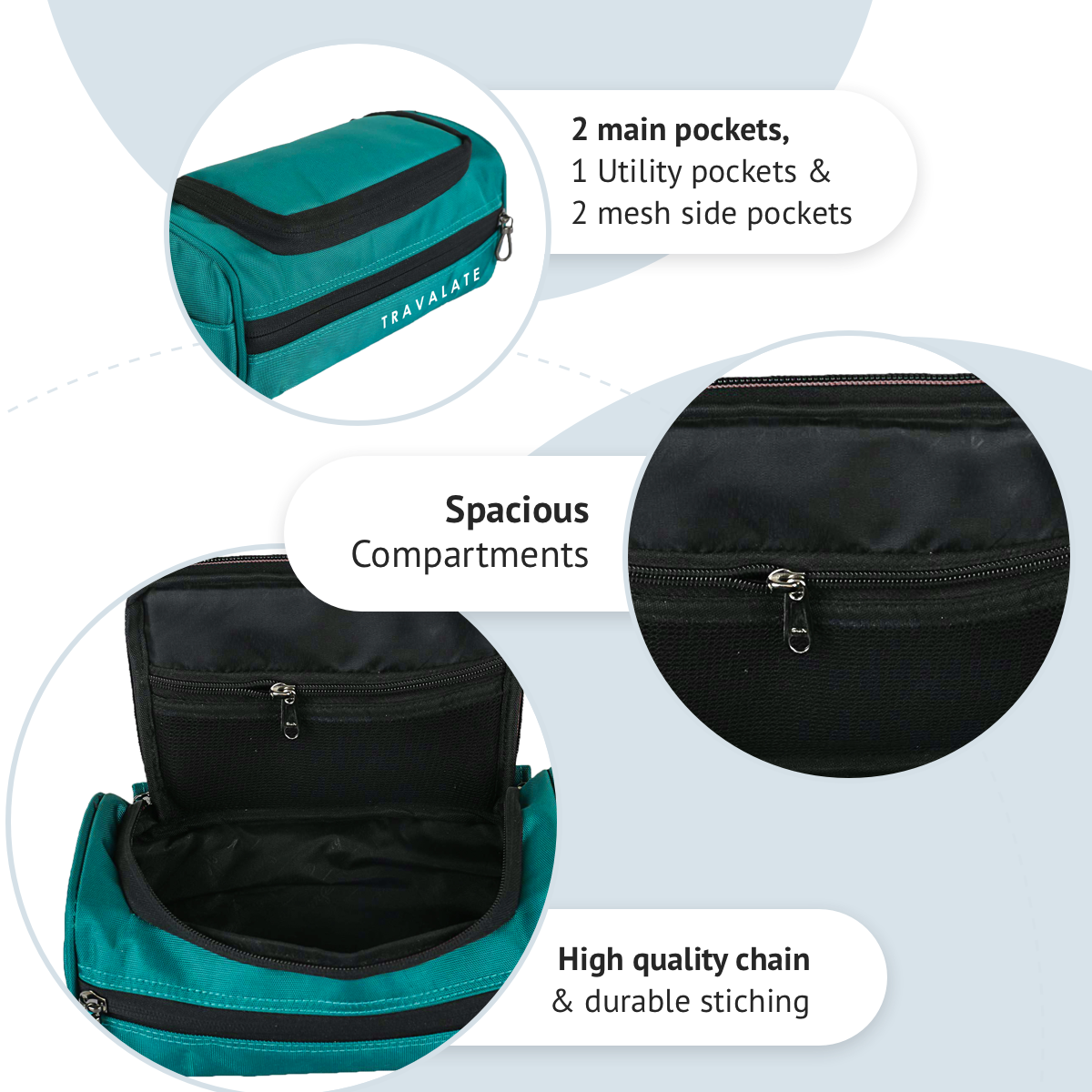 Multi-Equipped Toiletry Bag | Rama Green