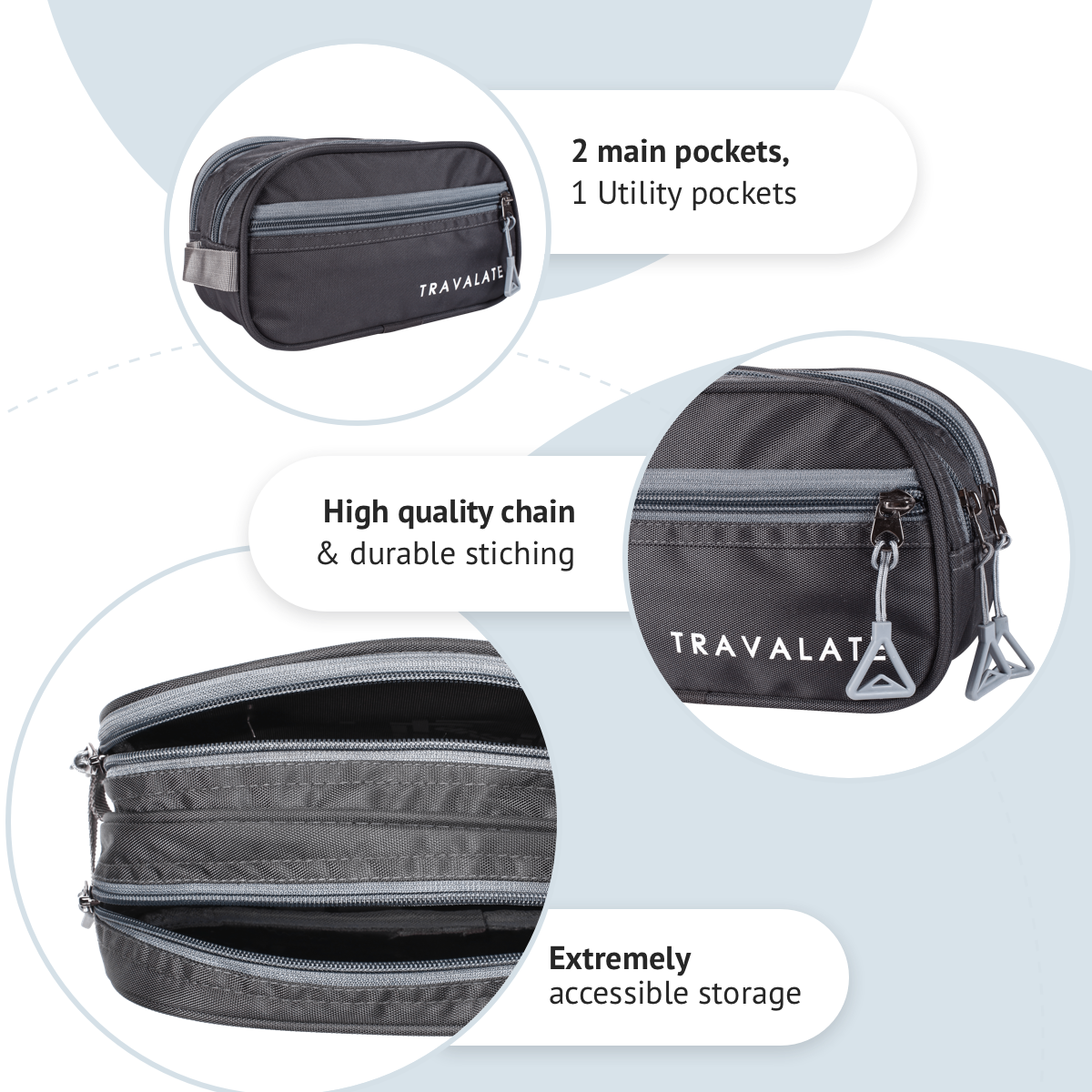 Multi-utility Toiletry Kit | Grey