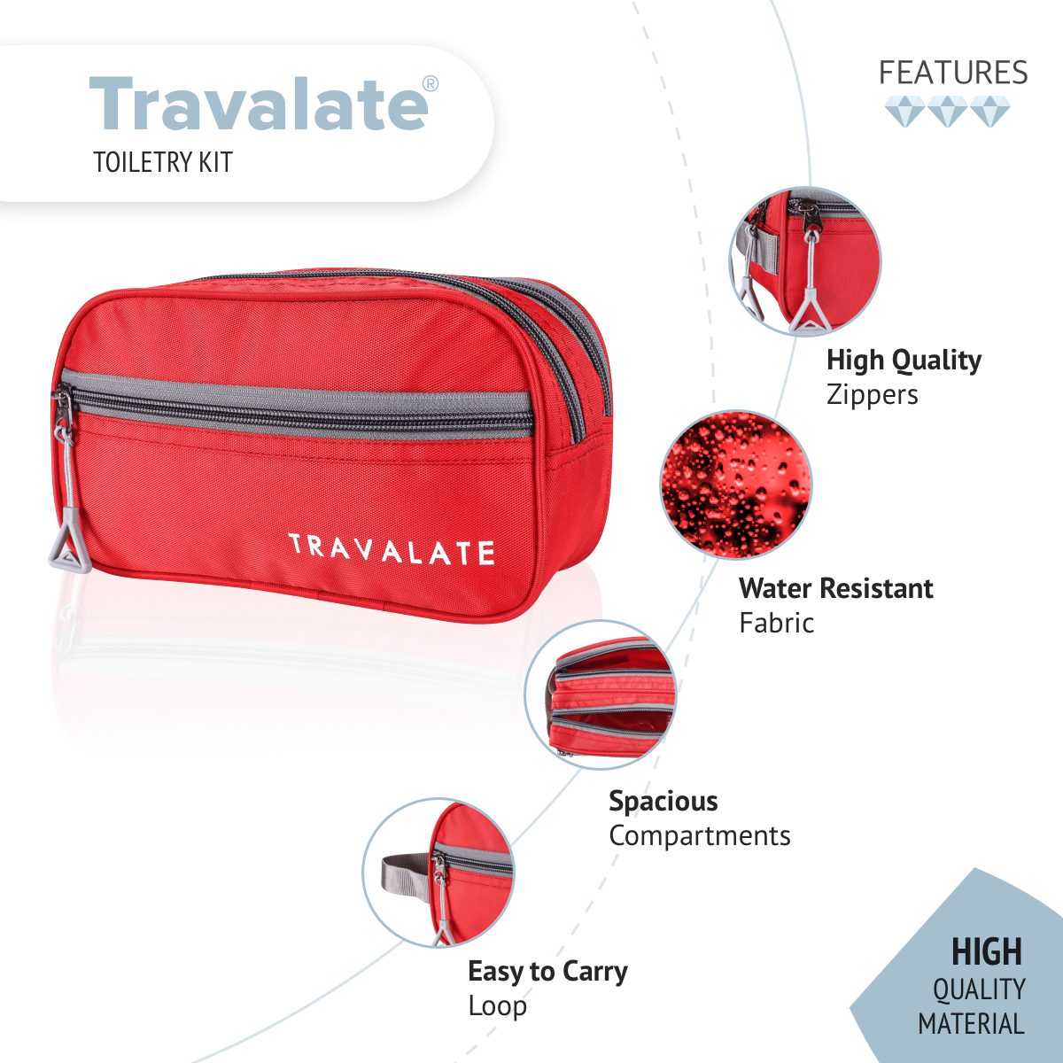Multi-utility Toiletry Kit | Red