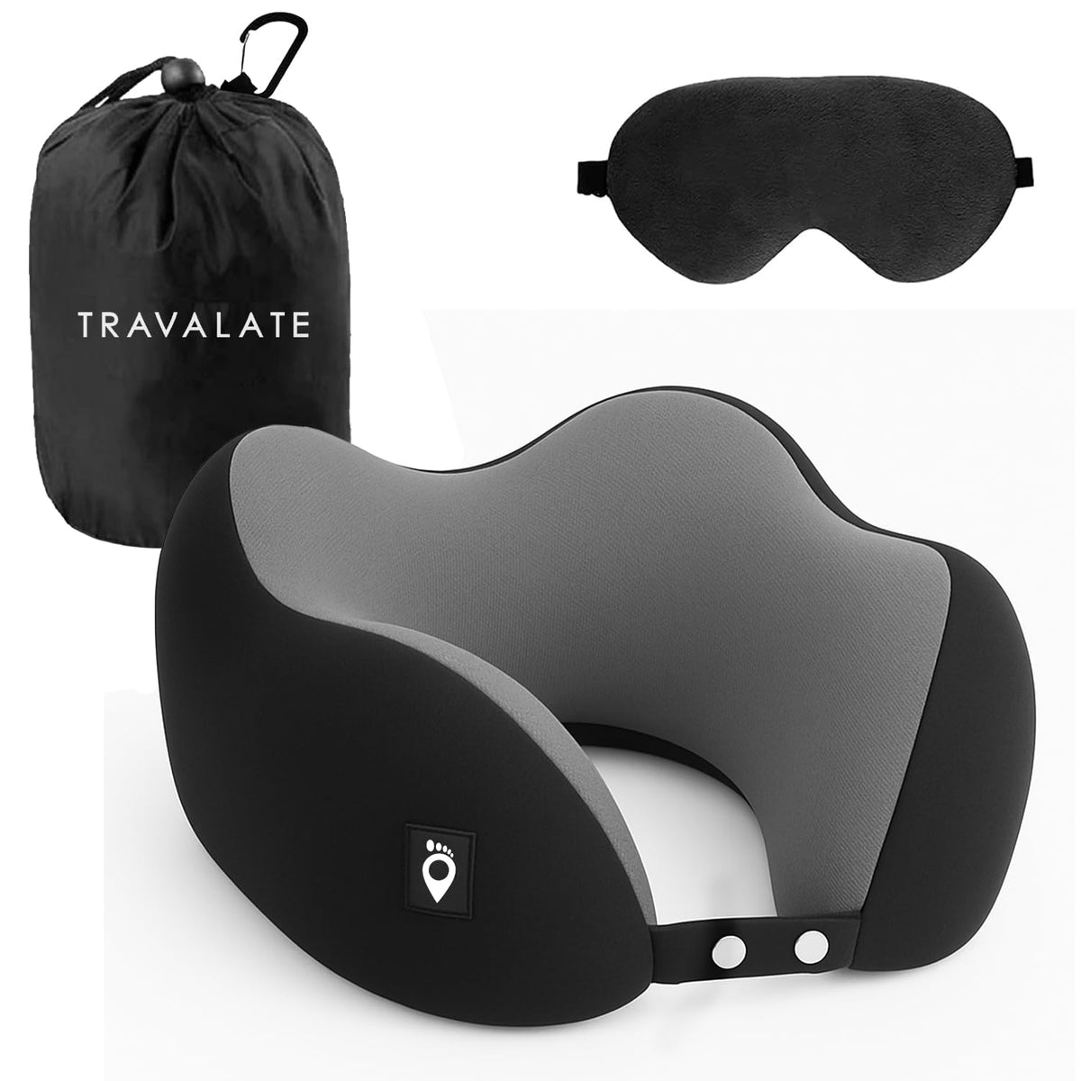 Square Neck Pillow and Eye Mask Combo