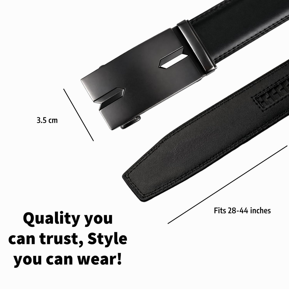 Genuine Leather Ratchet Buckle Belt