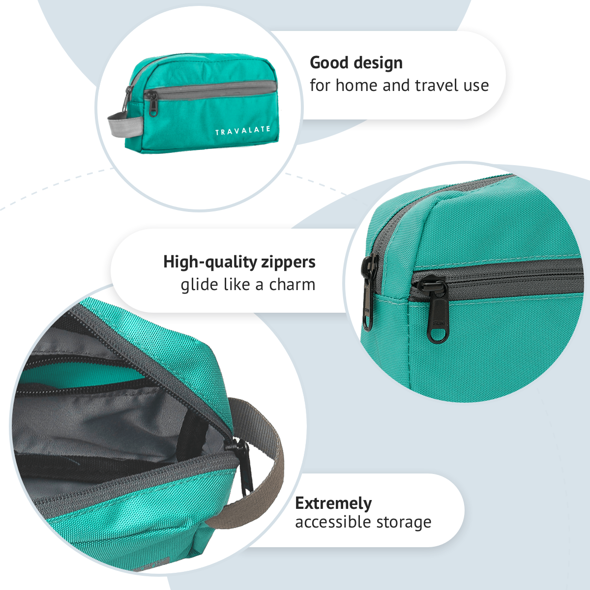 Single Part Toiletry Kit | Ocean Green