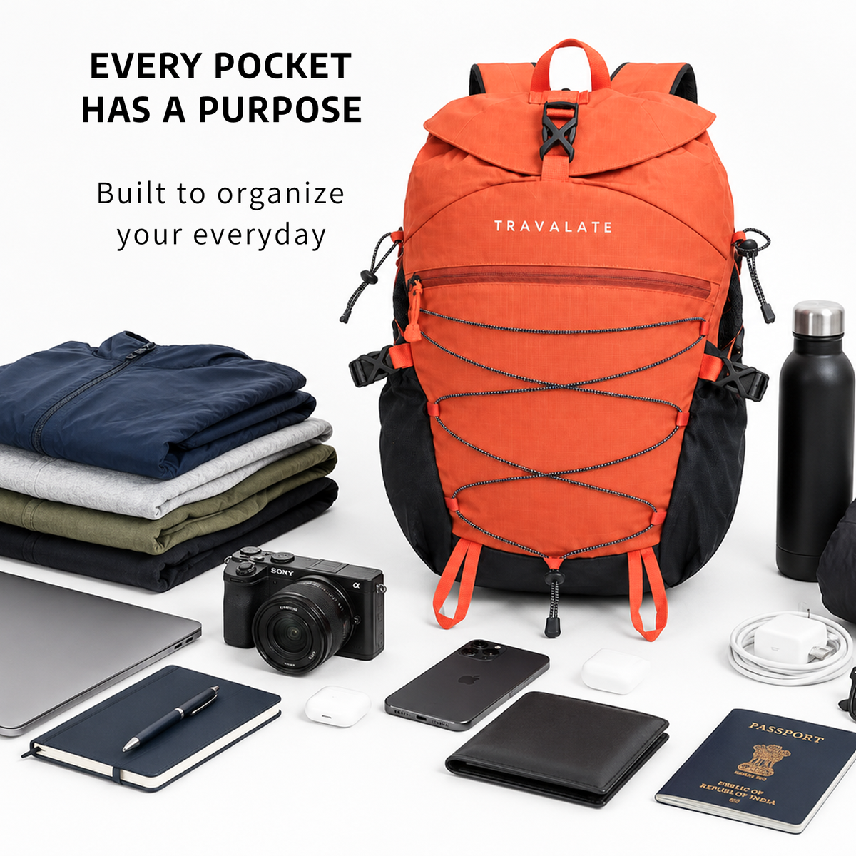 TRAVALATE TrailX Backpack - Orange