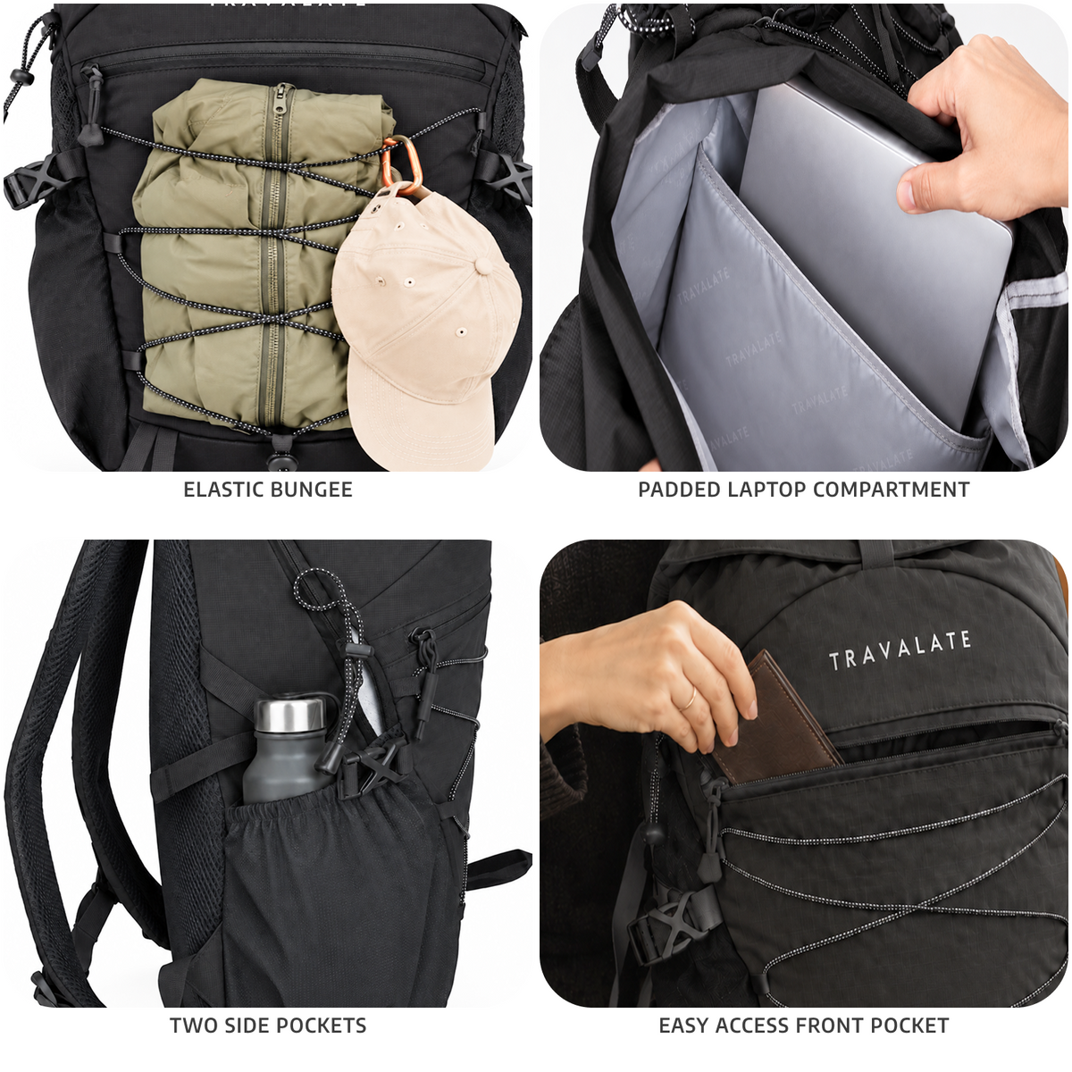 TRAVALATE TrailX Backpack - Black