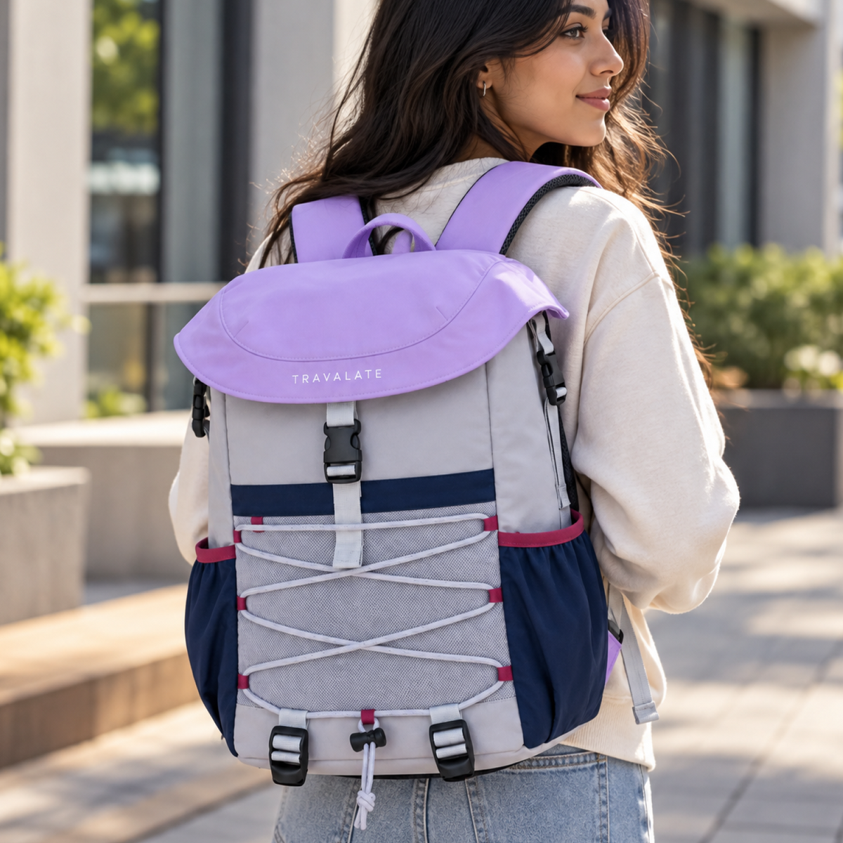 TRAVALATE Flux Z Backpack - Lavender