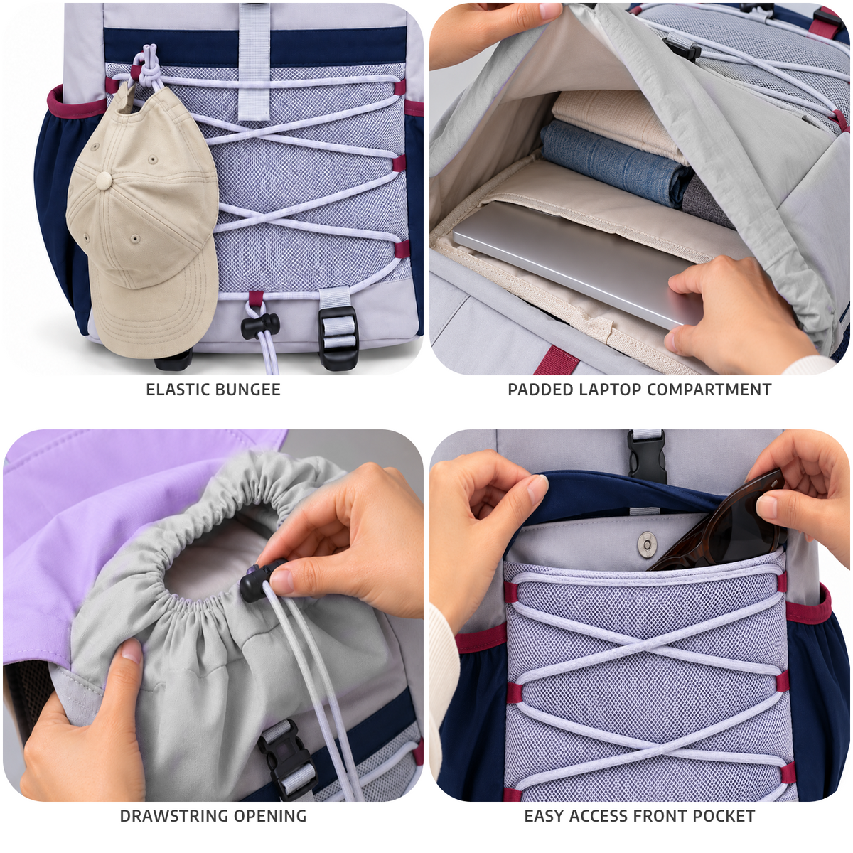 TRAVALATE Flux Z Backpack - Lavender
