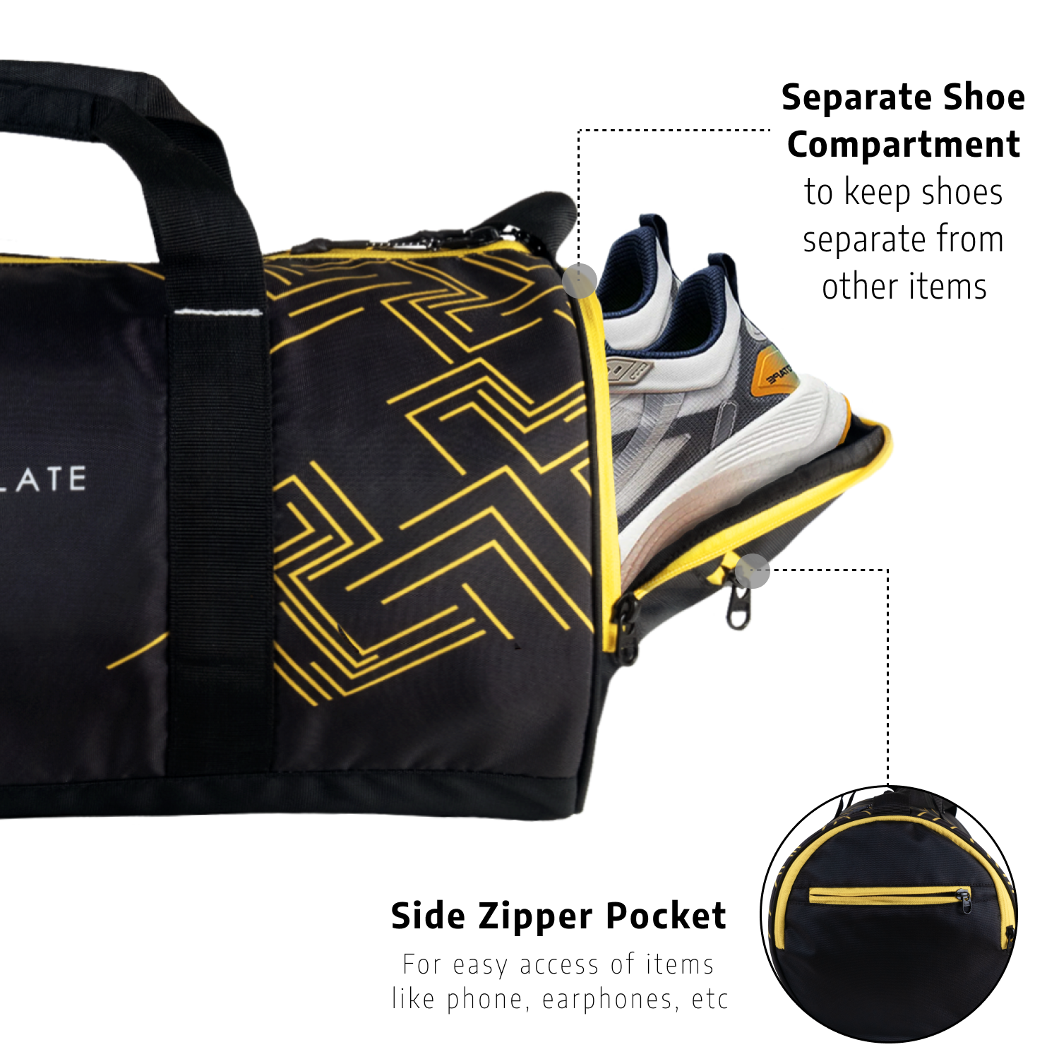 Move Gym Bag | Black yellow