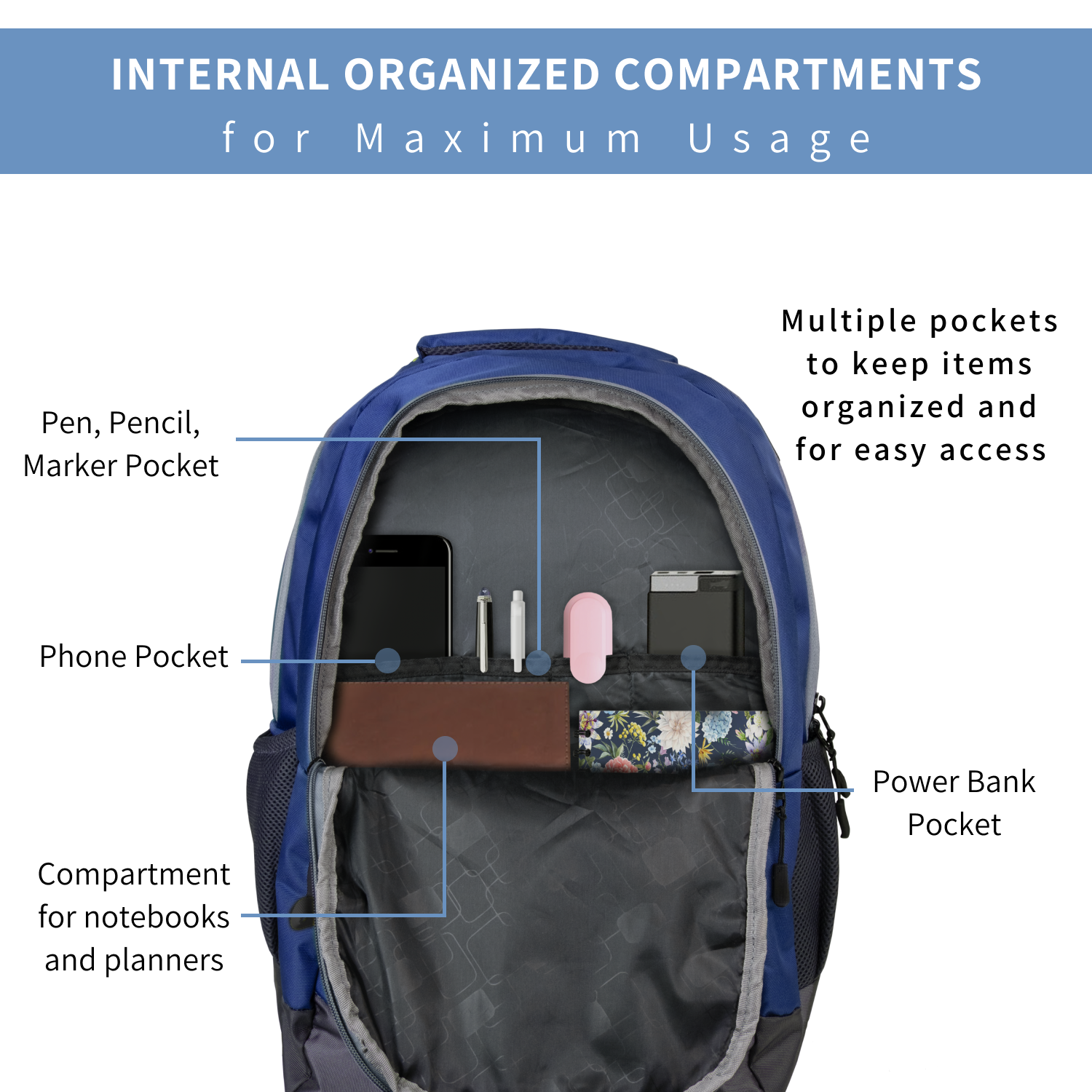 Laptop Backpack | Blue
