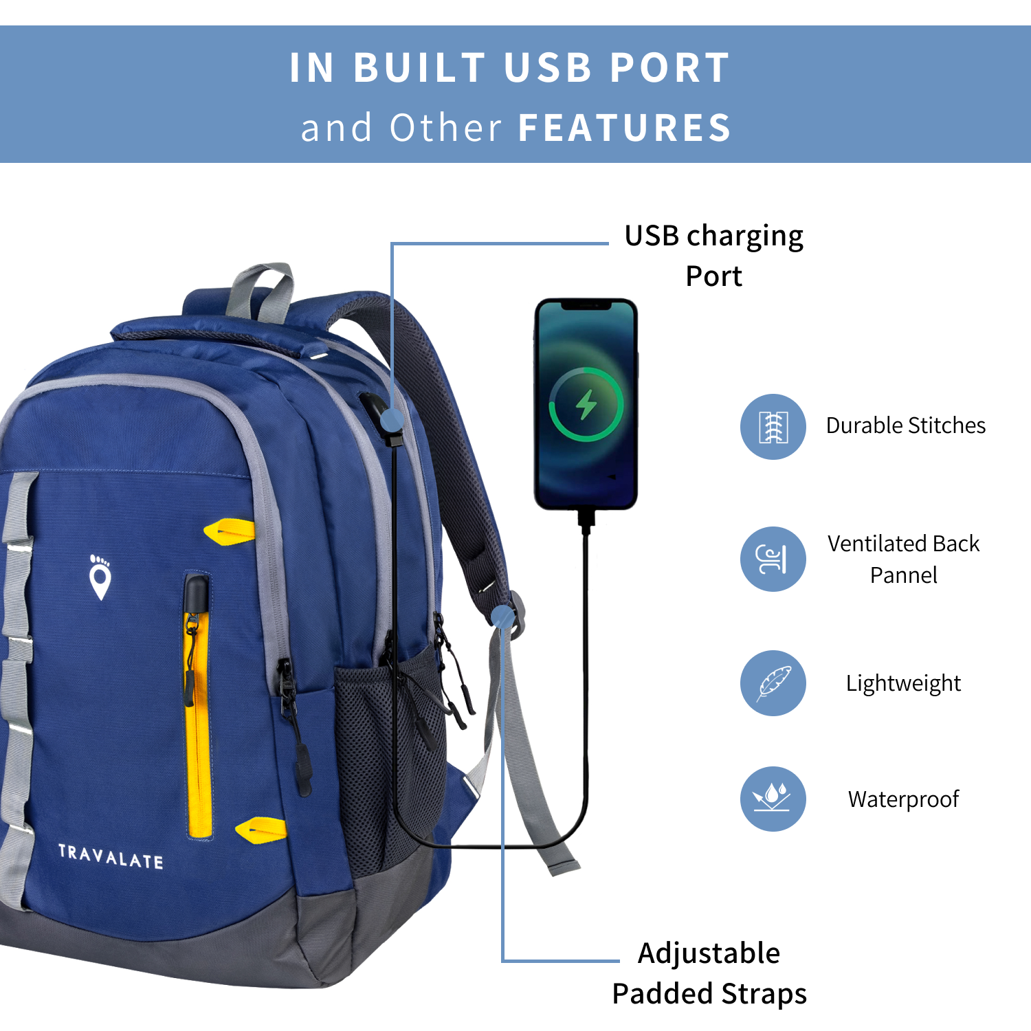 Laptop Backpack | Blue