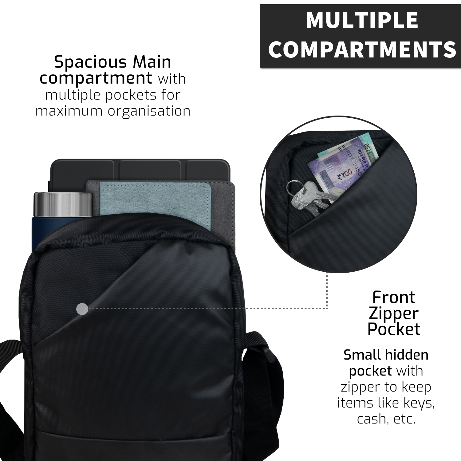 Travel Sling Bag | Black