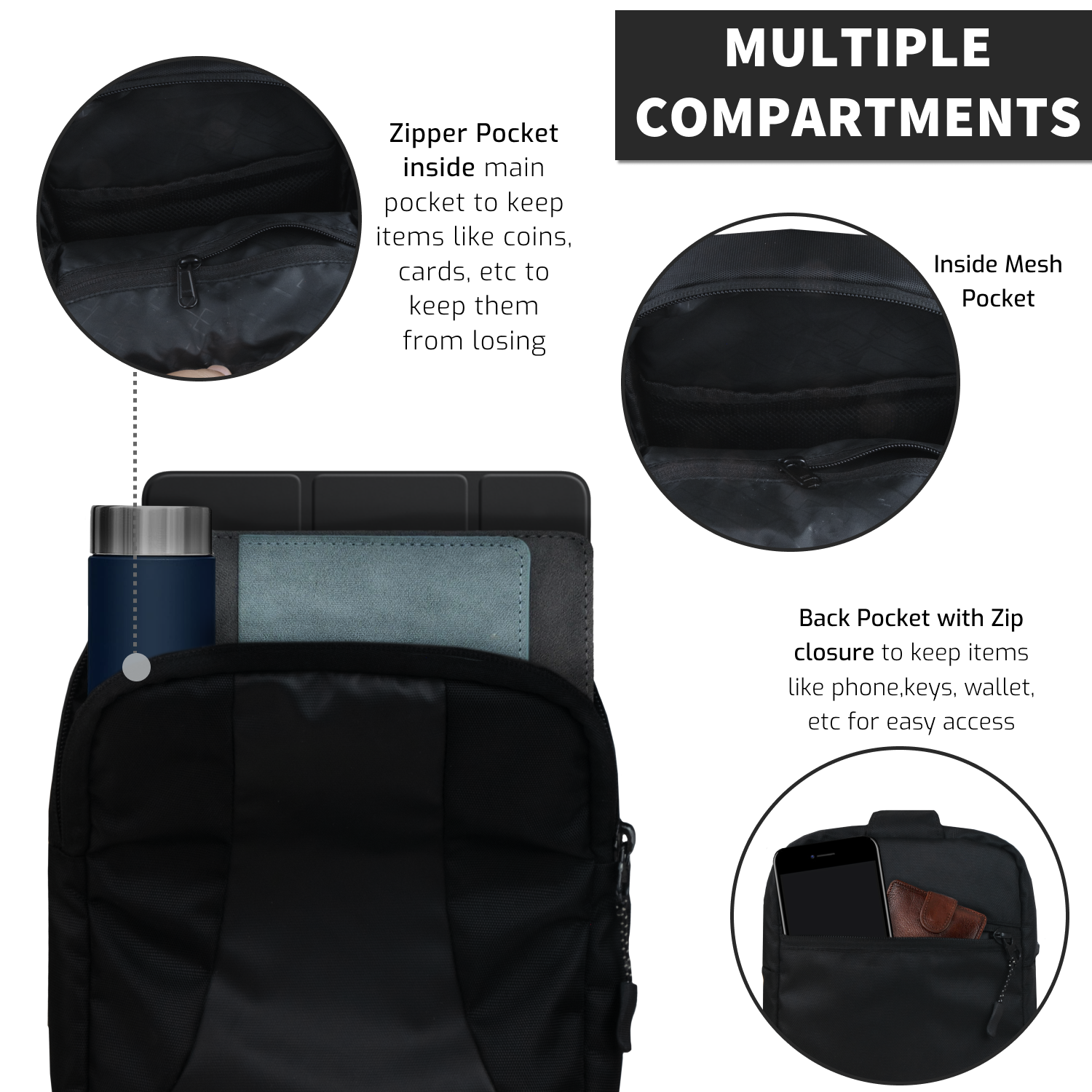 Travel Crossbody Bag | Black