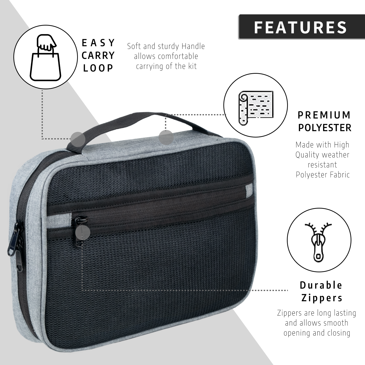 Travel Toiletry Kit | Grey