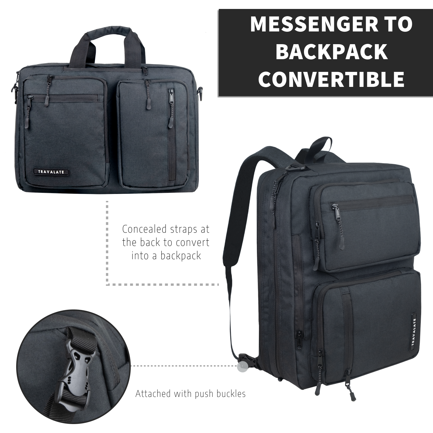 Messenger-Backpack | Black