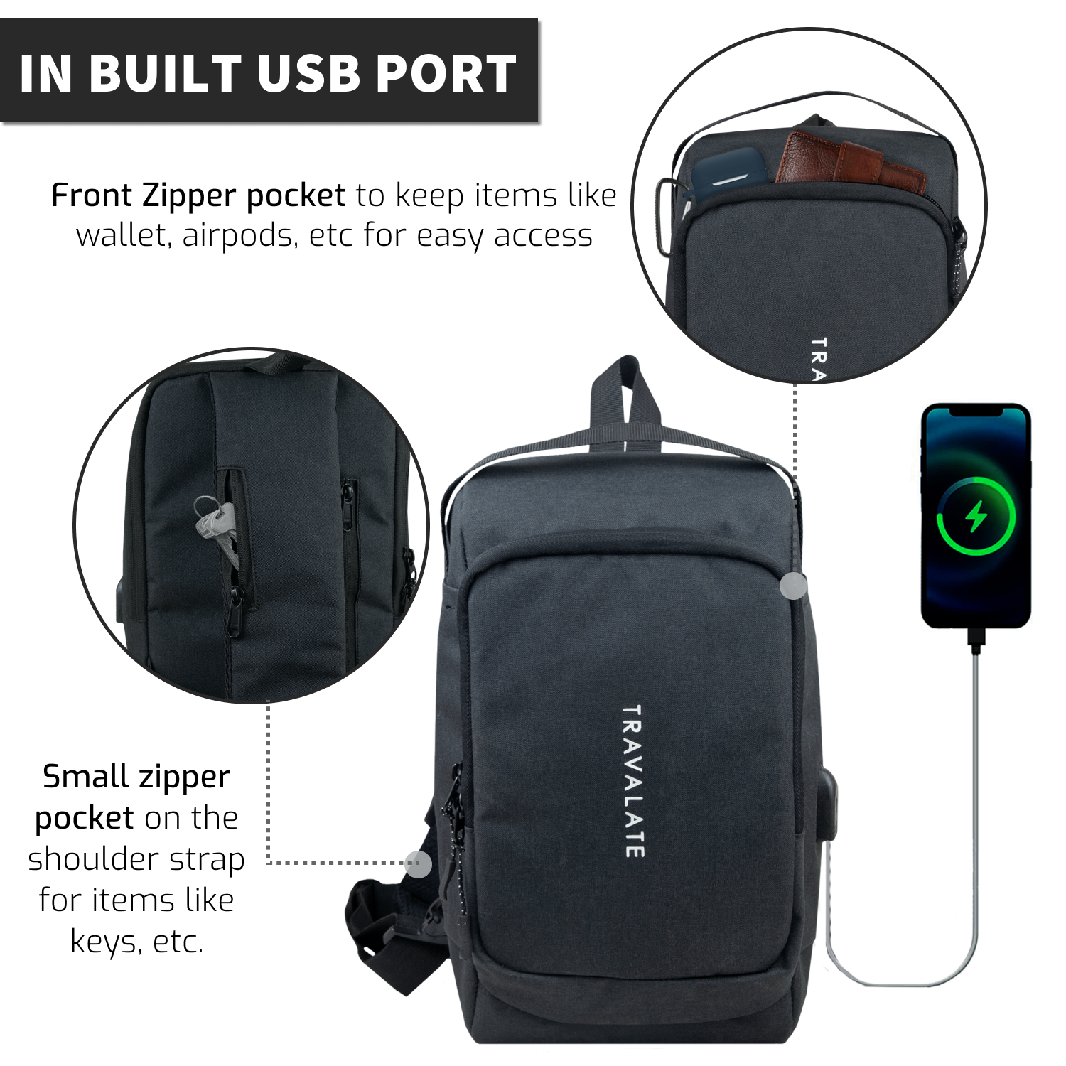 CrossVent Sling Bag | Black