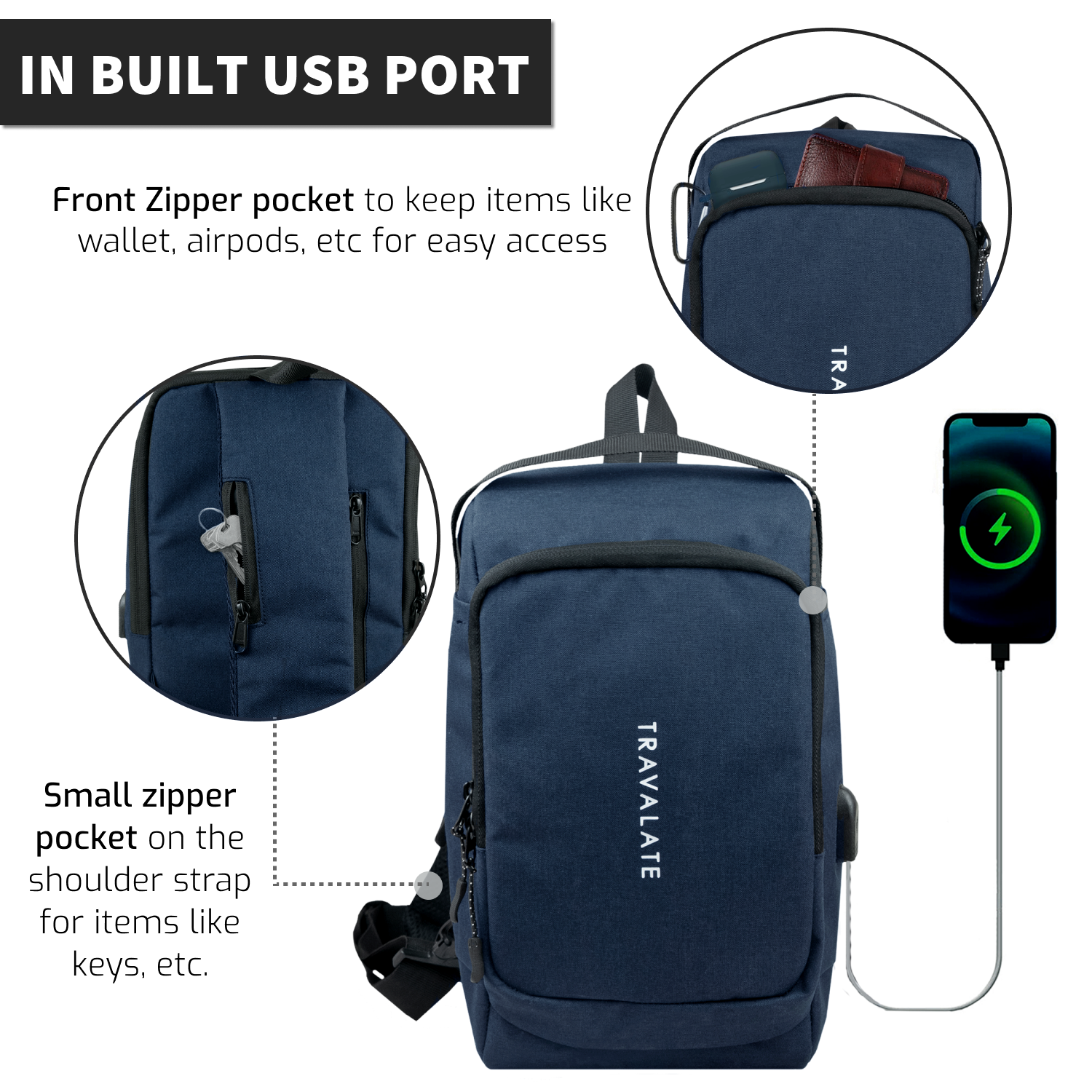 CrossVent Sling Bag | Blue