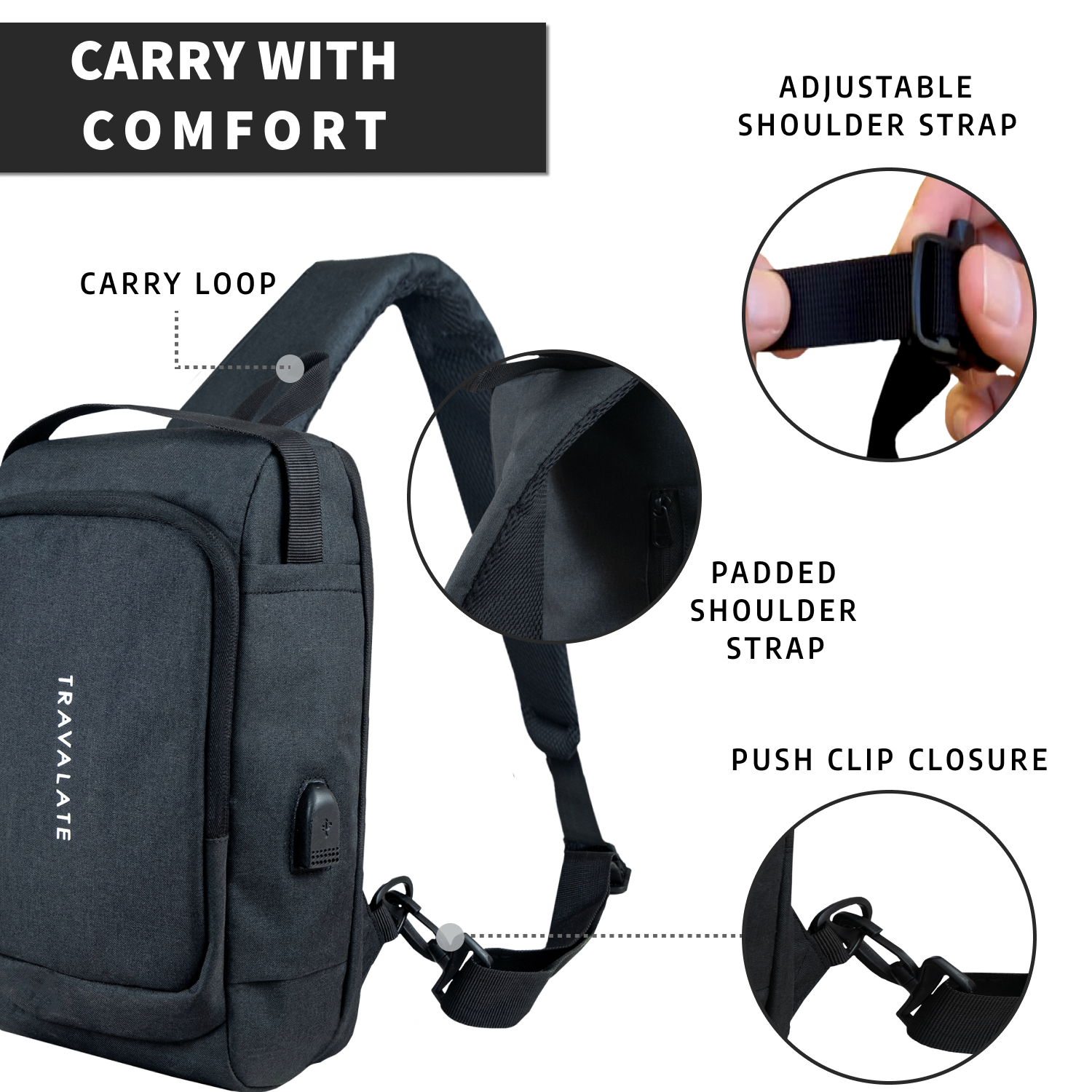 CrossVent Sling Bag | Black