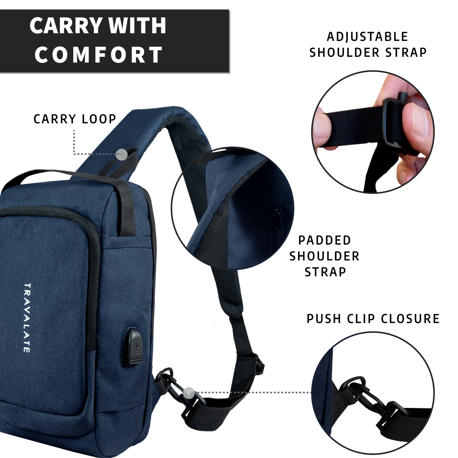 CrossVent Sling Bag | Blue