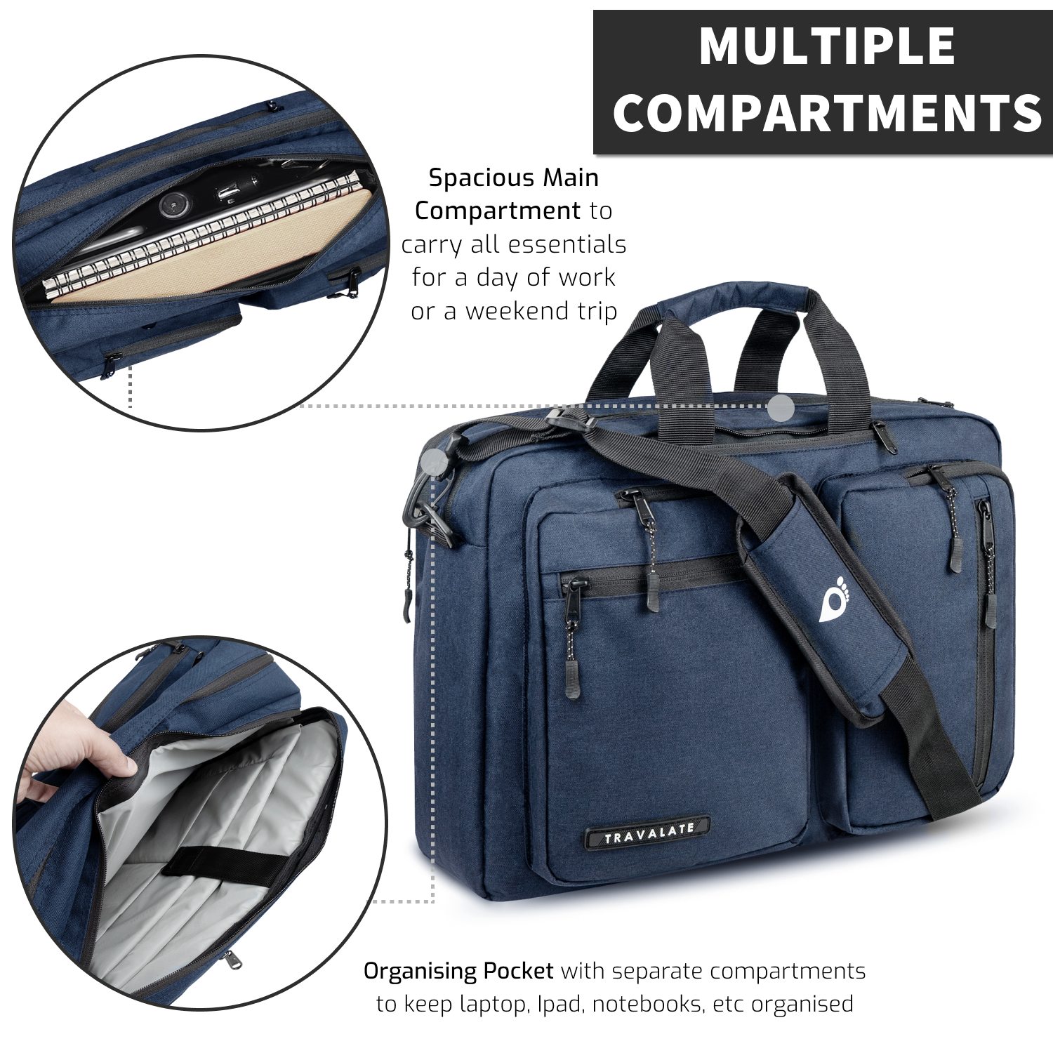 Messenger-Backpack | Blue
