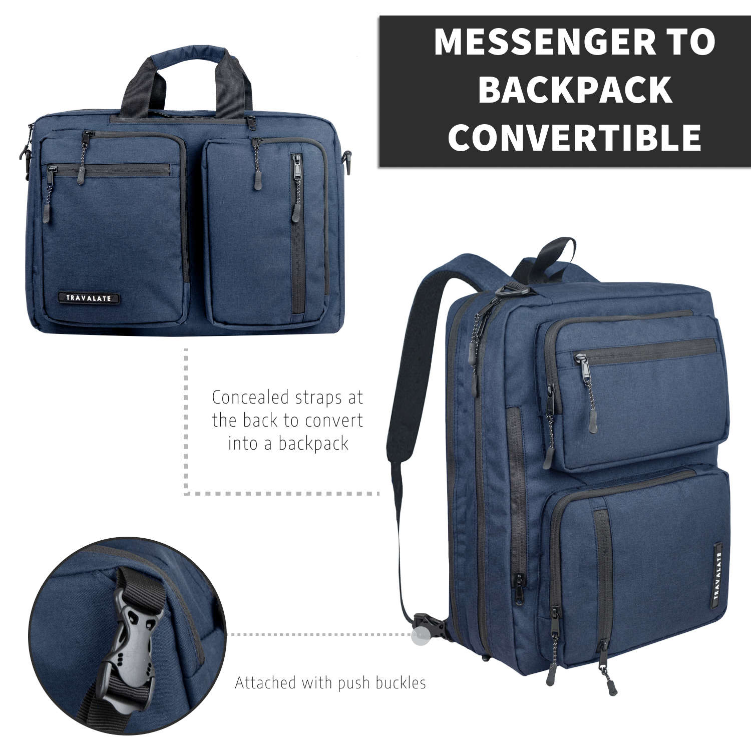 Messenger-Backpack | Blue